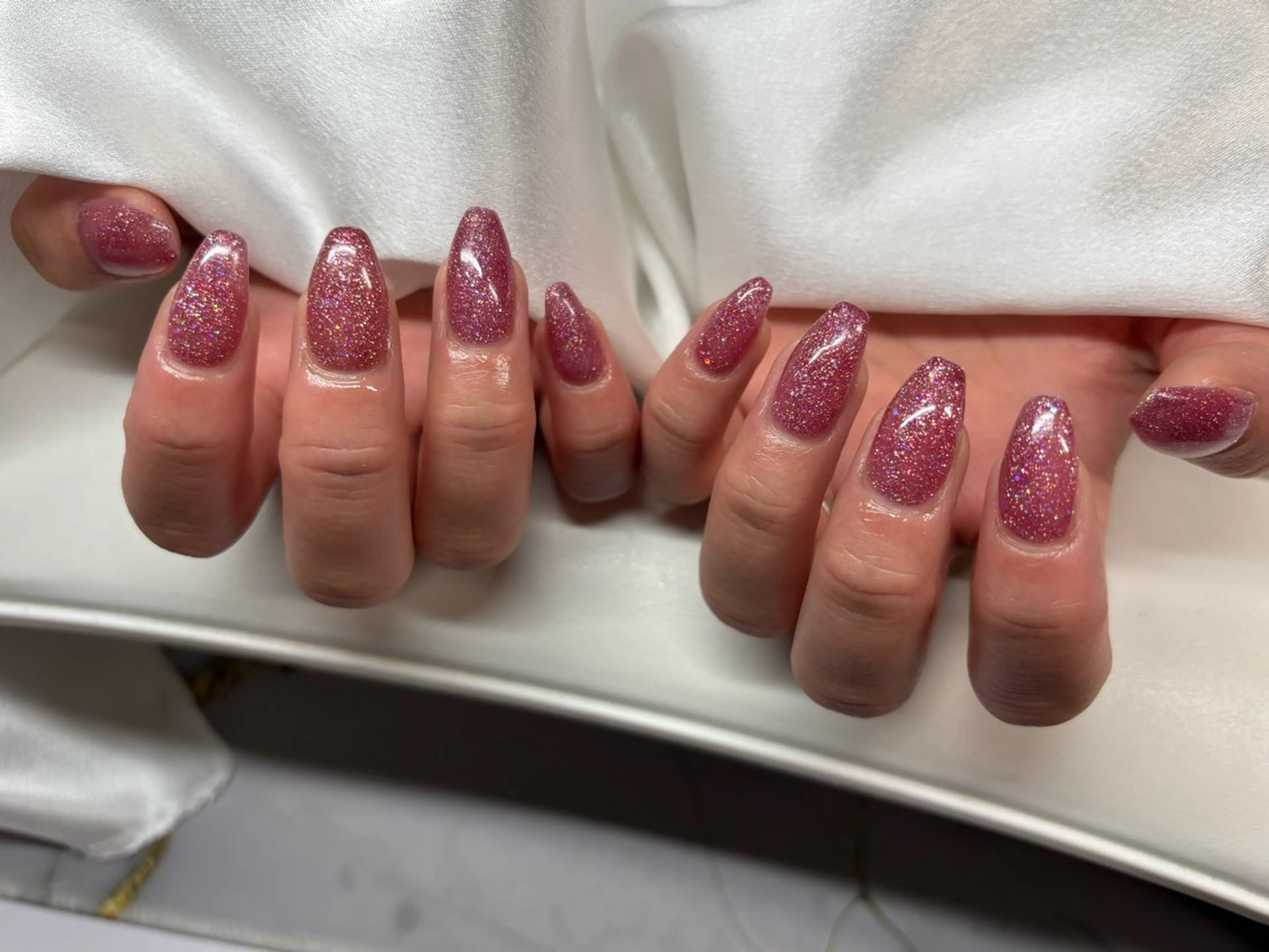 ネイル キラキラネイル ラメ(グリッター) ワンカラーネイル 門真市ネイルサロン♡ KUMI.HANAのネイルデザイン