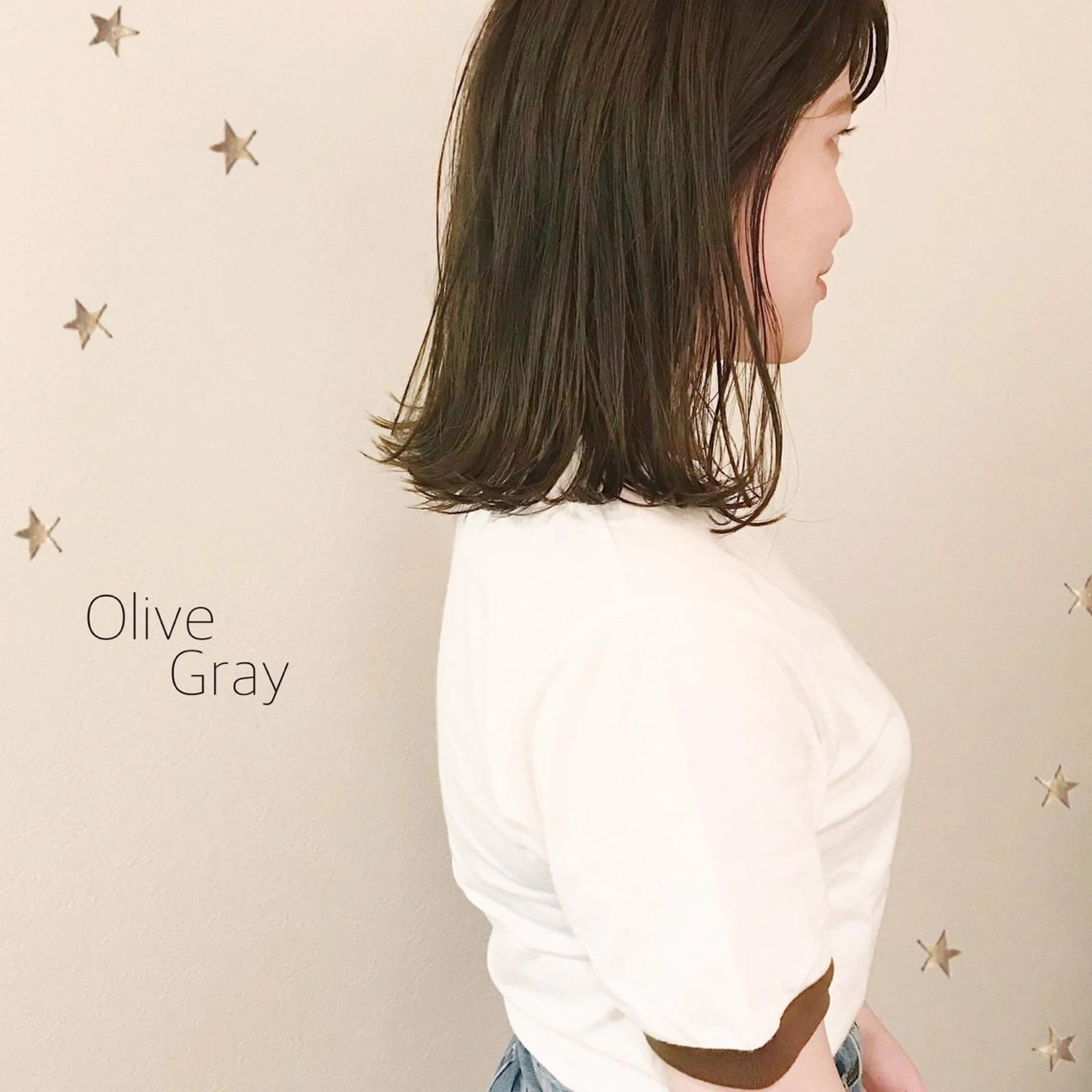 ミディアム カラー 市川 千夏のヘアスタイル