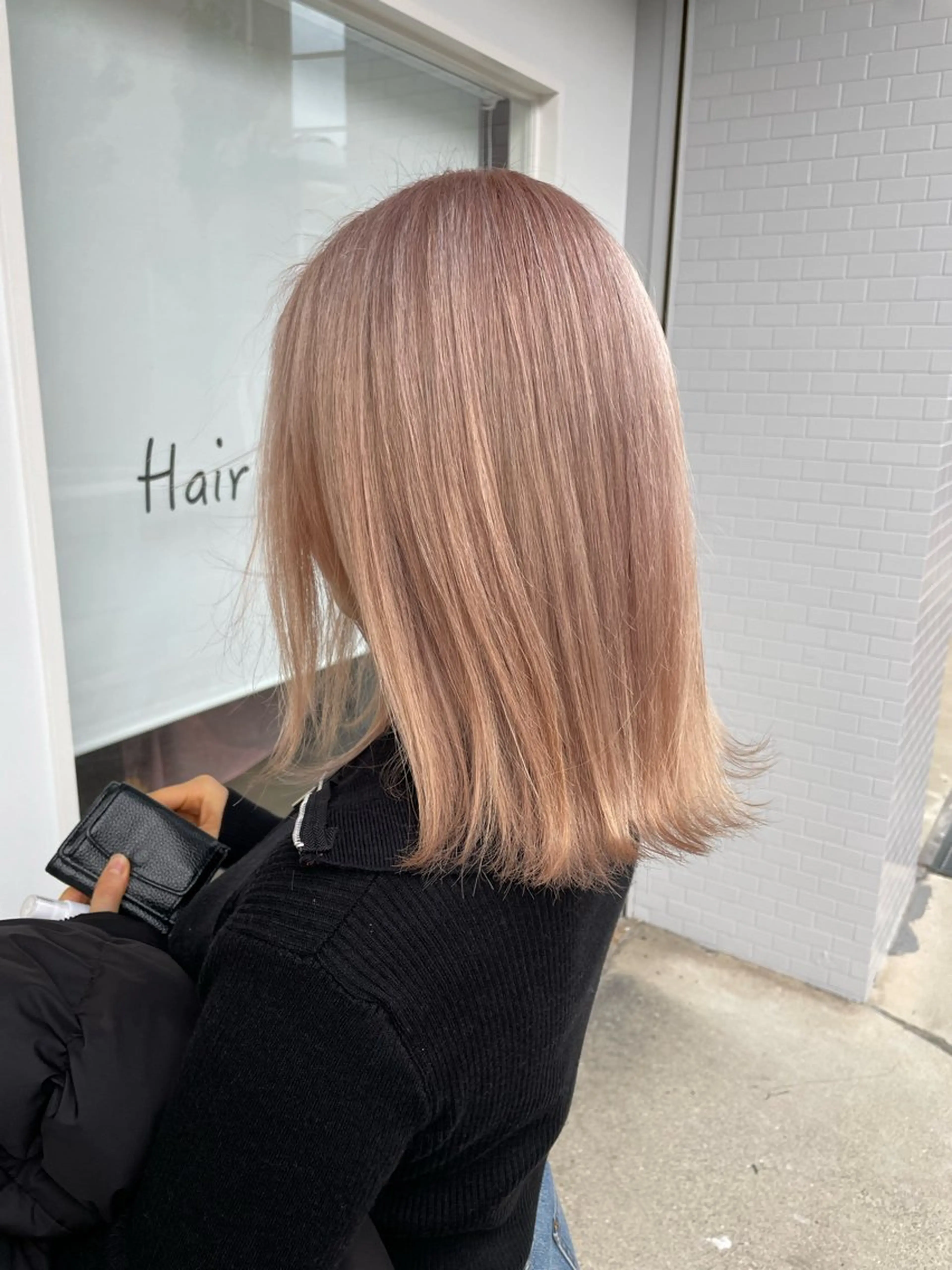 セミロング カラー ヘアアレンジ ピンクカラー HairMake 3 🐬NANAMIのヘアスタイル