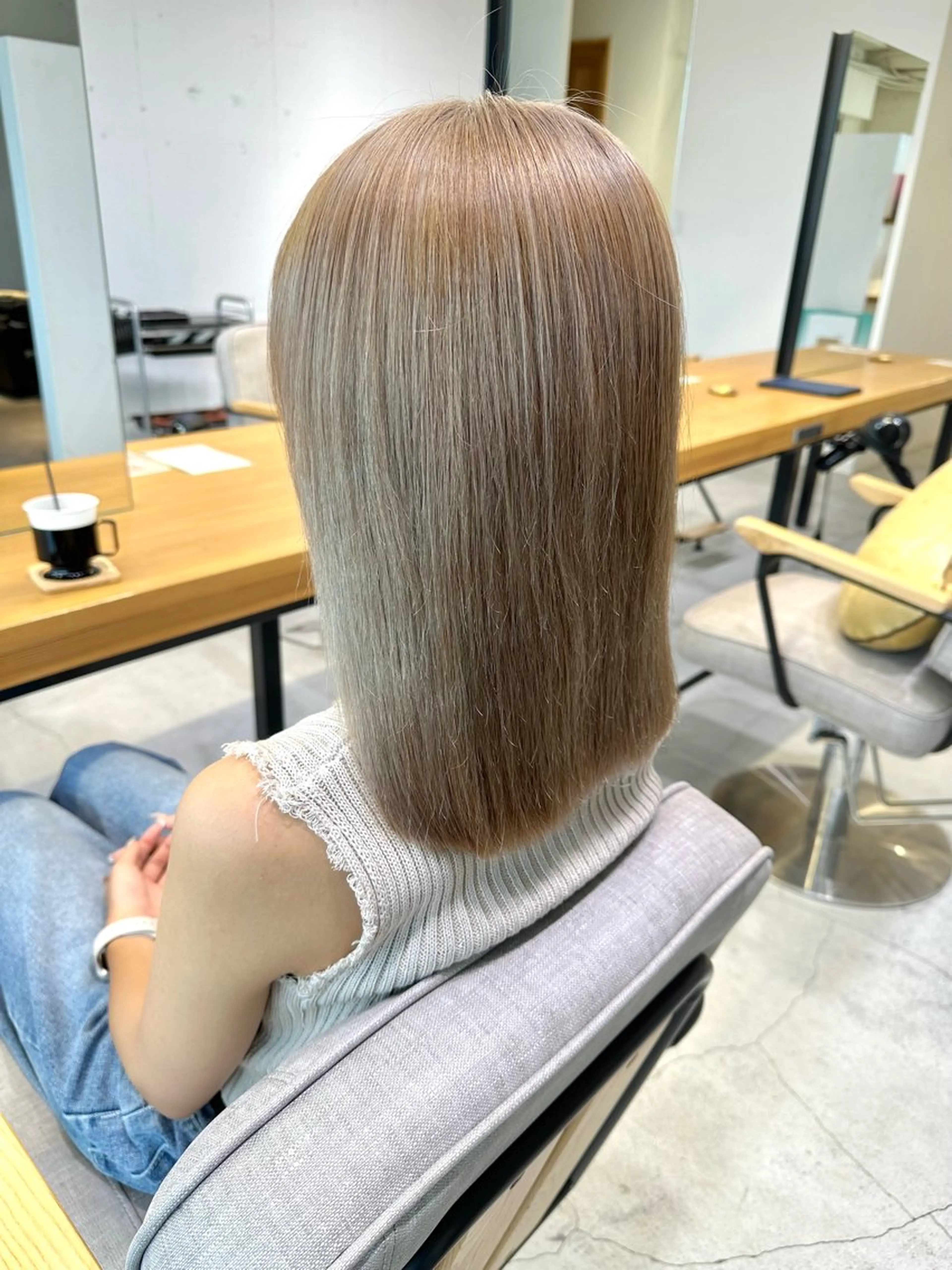 ミディアム カット ヘアカラー トリートメント 上野湧太 髪質改善/艶カラーのヘアスタイル