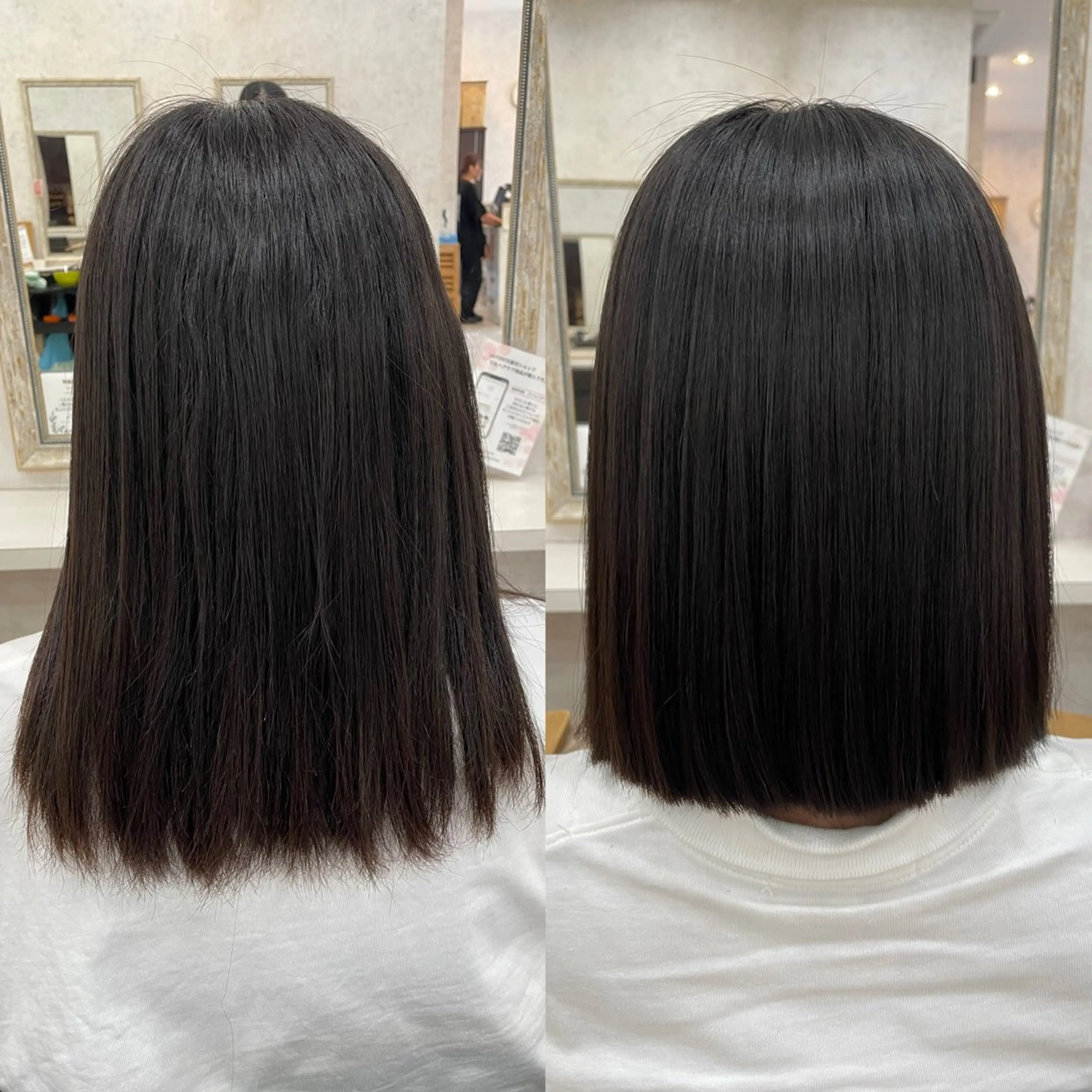 ミディアム カット 縮毛矯正 柴 芙未菜のヘアスタイル