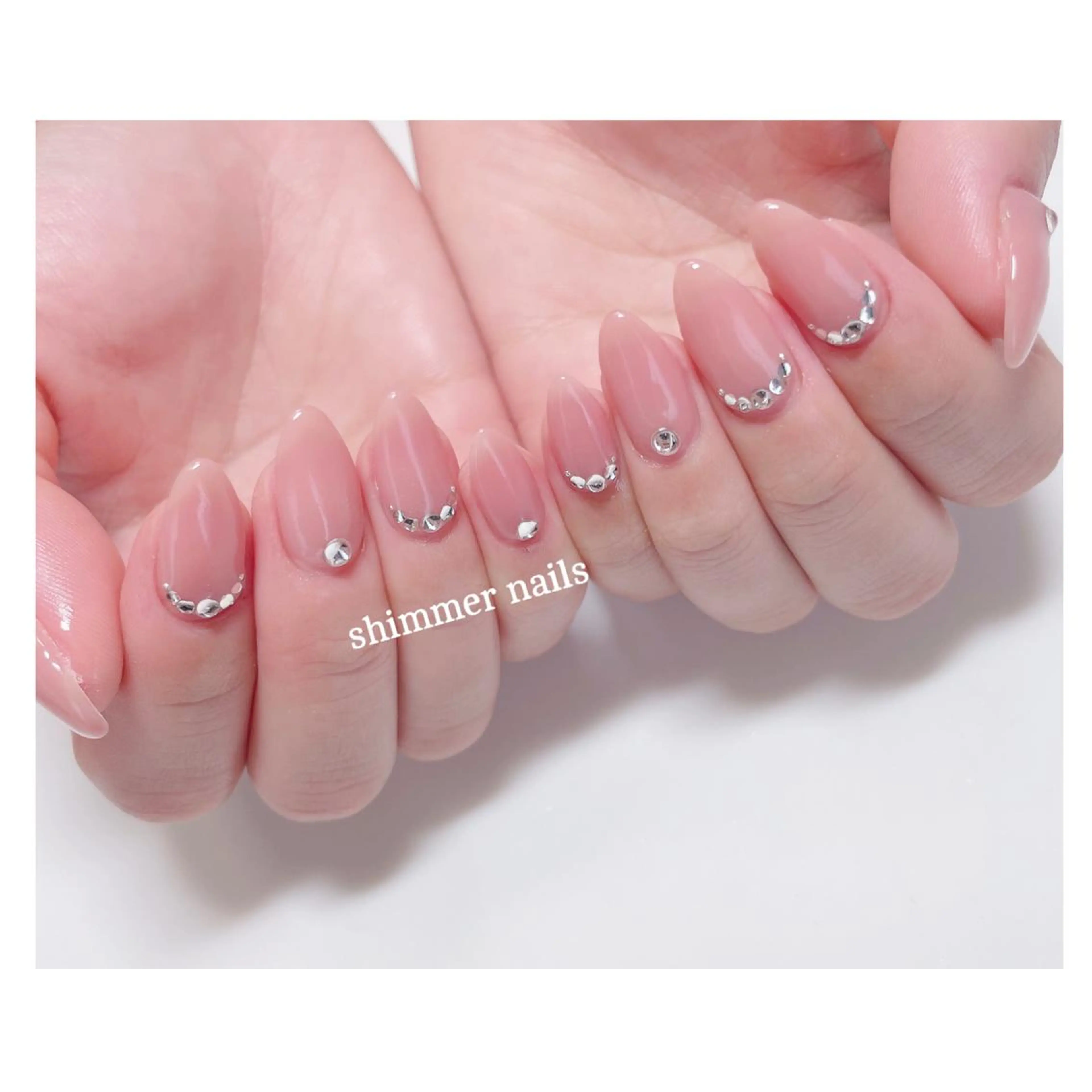 ネイル アートネイル ストーンネイル shimmer nailsのネイルデザイン