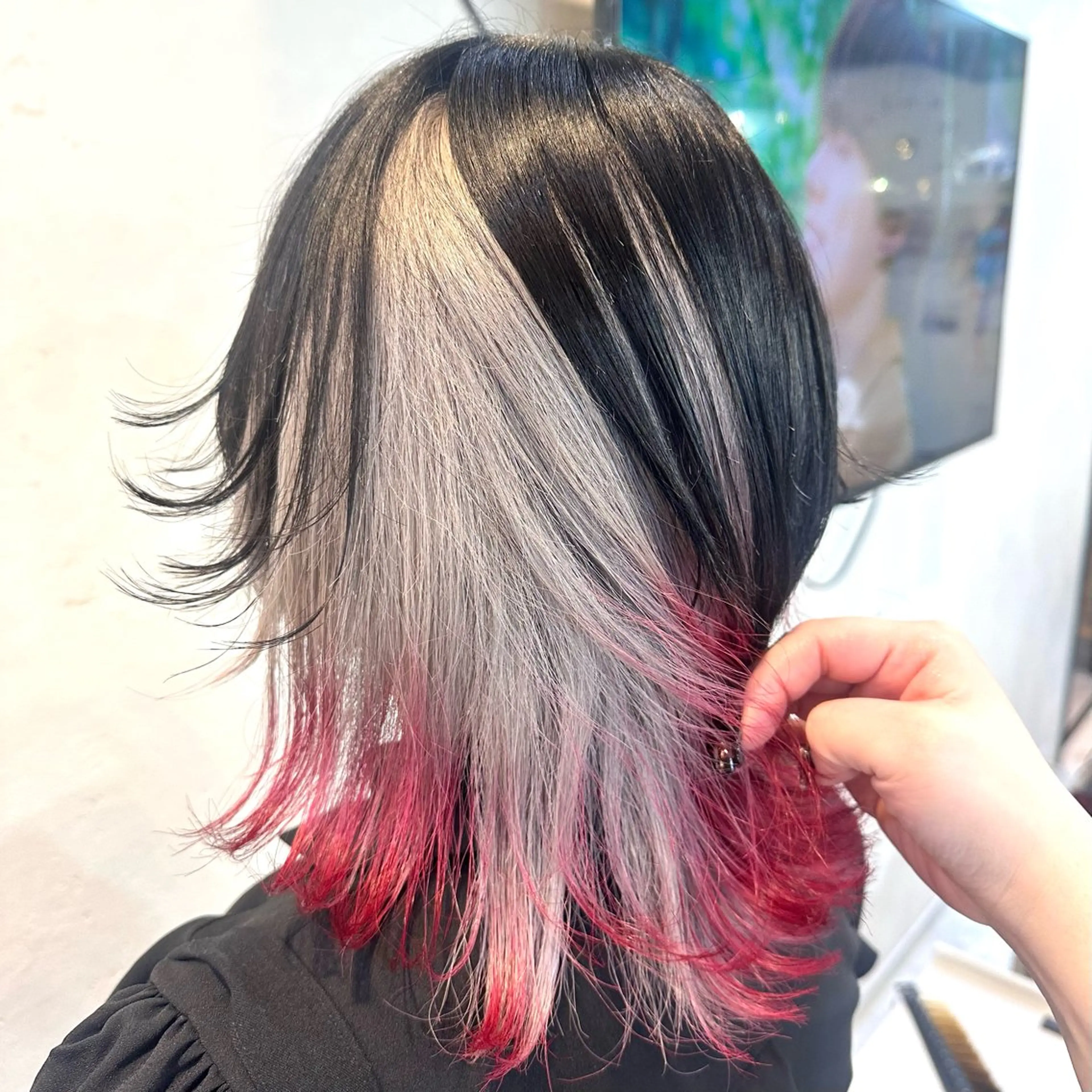 ミディアム カラー レイヤー/韓国/ 透明感カラー/みずほのヘアスタイル