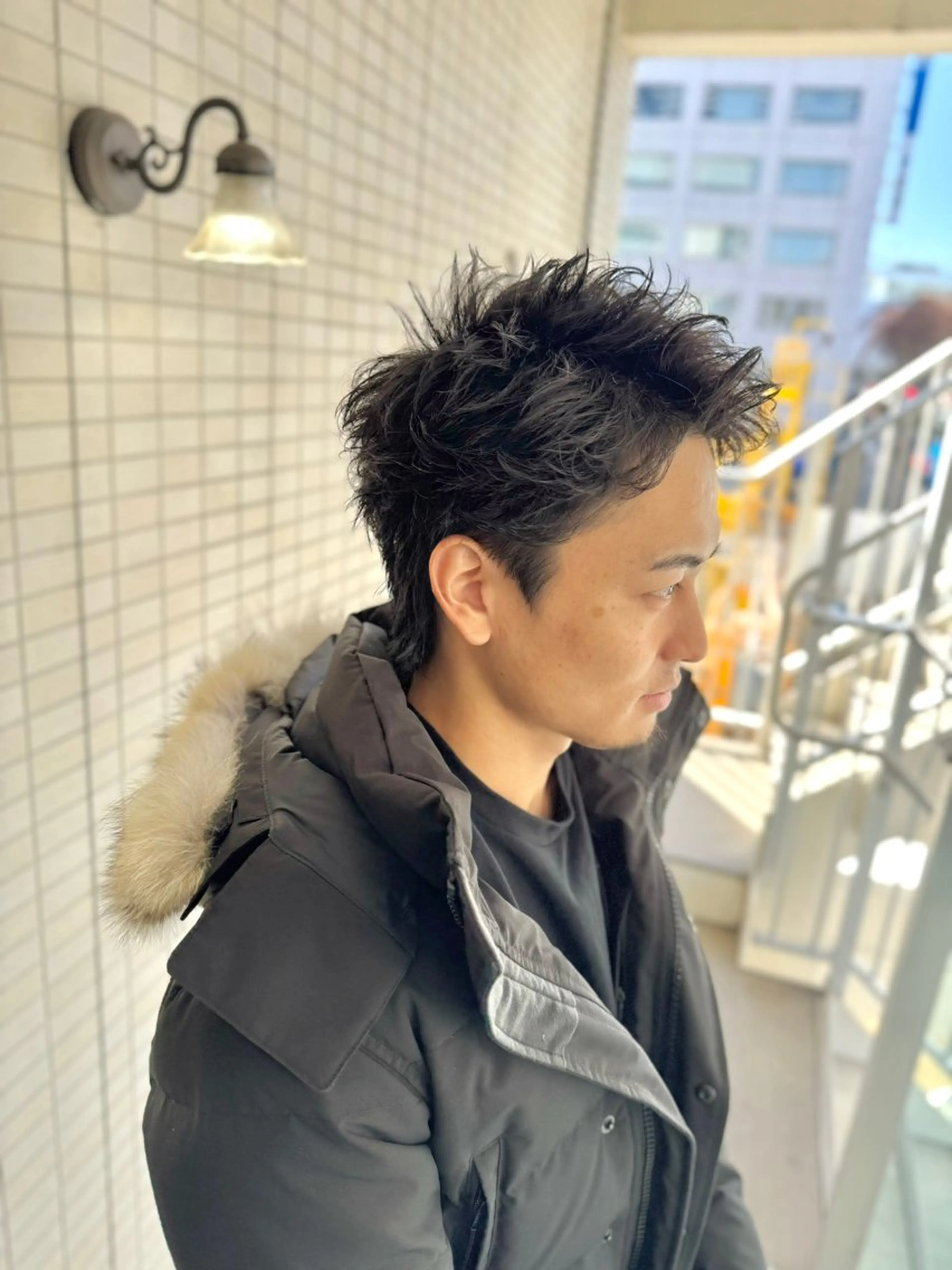 ショート パーマ メンズ フェザーパーマ メンズパーマ スパイキーショート ショートヘア カット パーマ トリートメント ショート/ボブ アンドウ☺︎のヘアスタイル