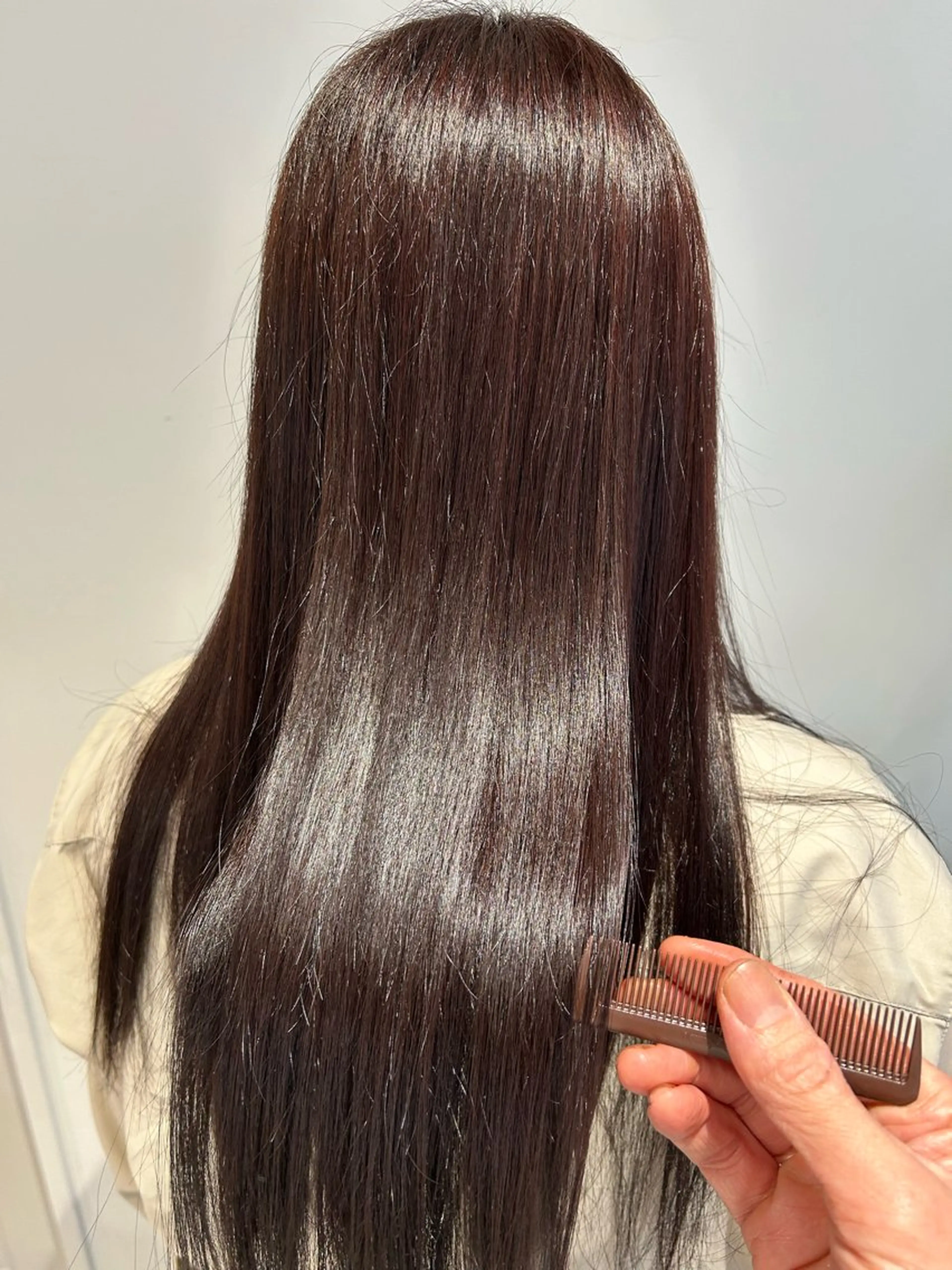 セミロング 縮毛矯正 カット 縮毛矯正 山田 守のヘアスタイル