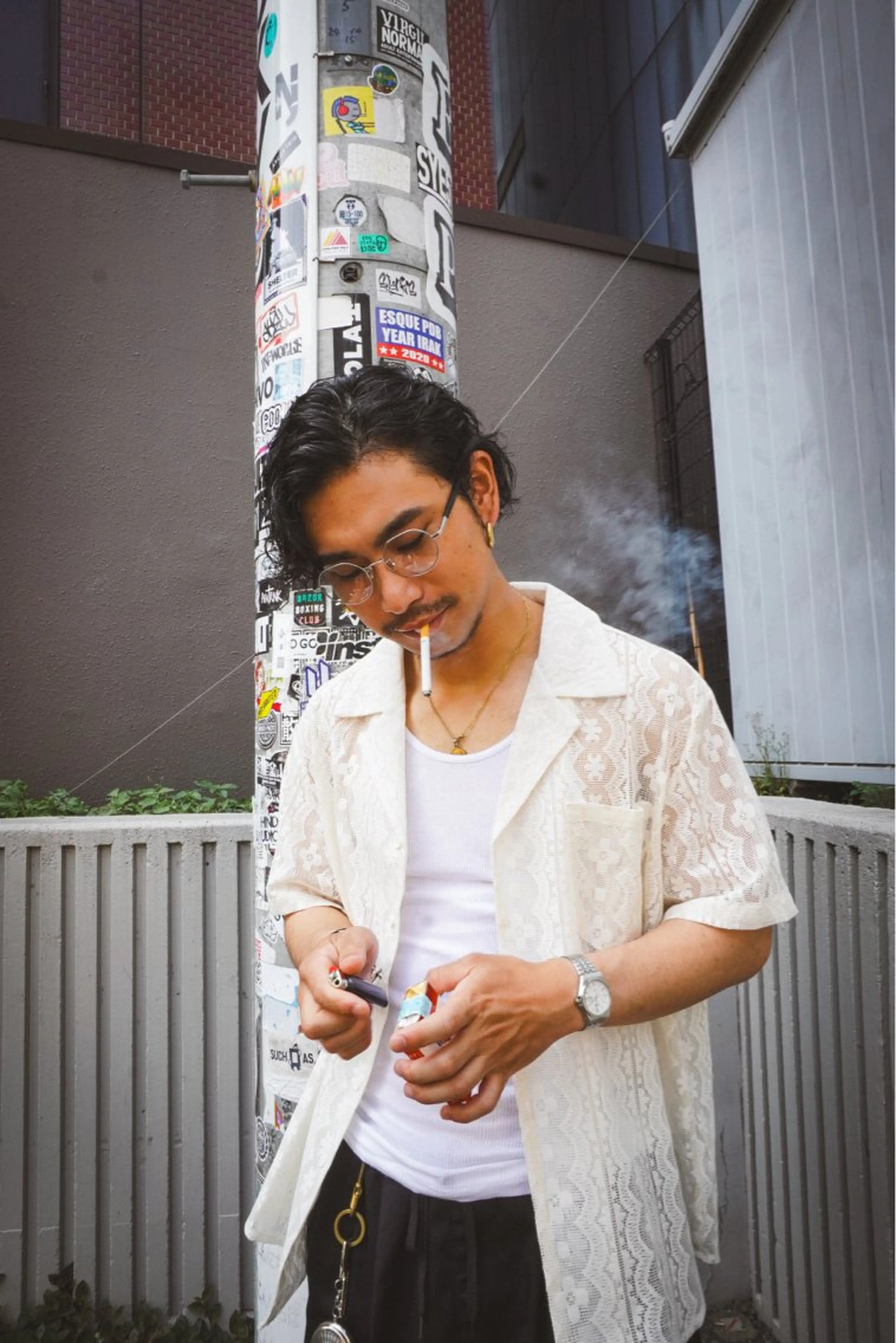 ロング パーマ メンズ メンズブリーチ ✨骨格矯正メンズ特化 美容師公平✨のヘアスタイル