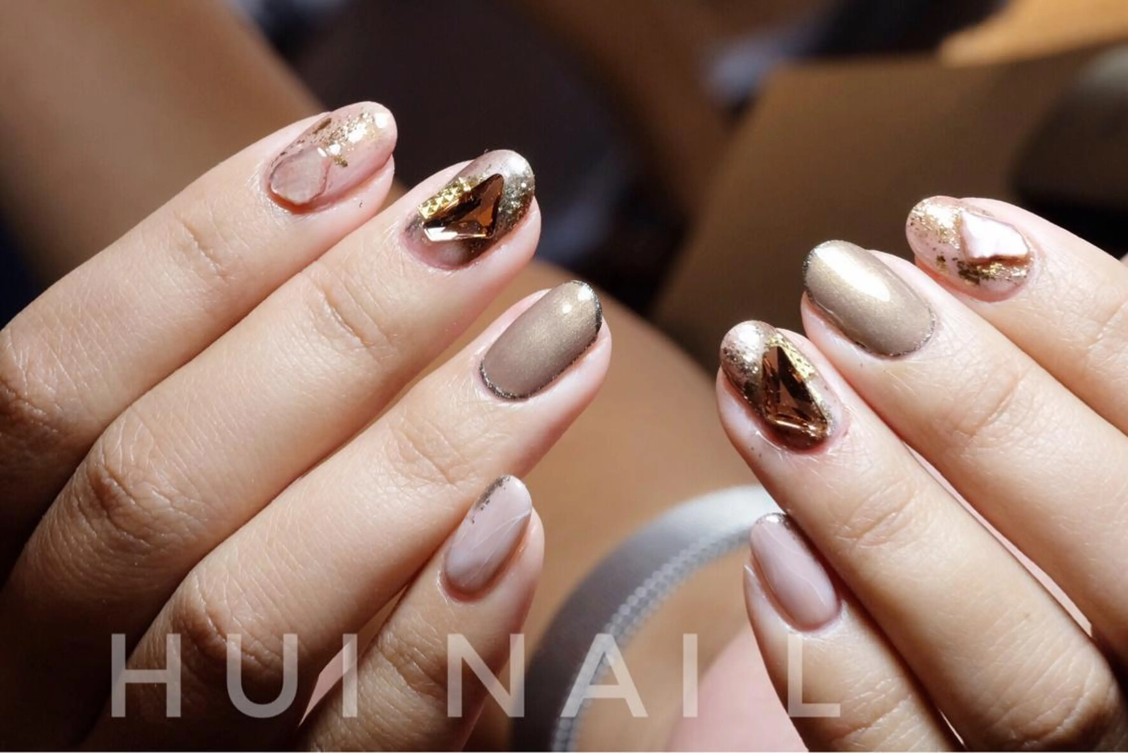 ミディアム めぐみのネイルサロン スタッフ練習のネイルデザイン