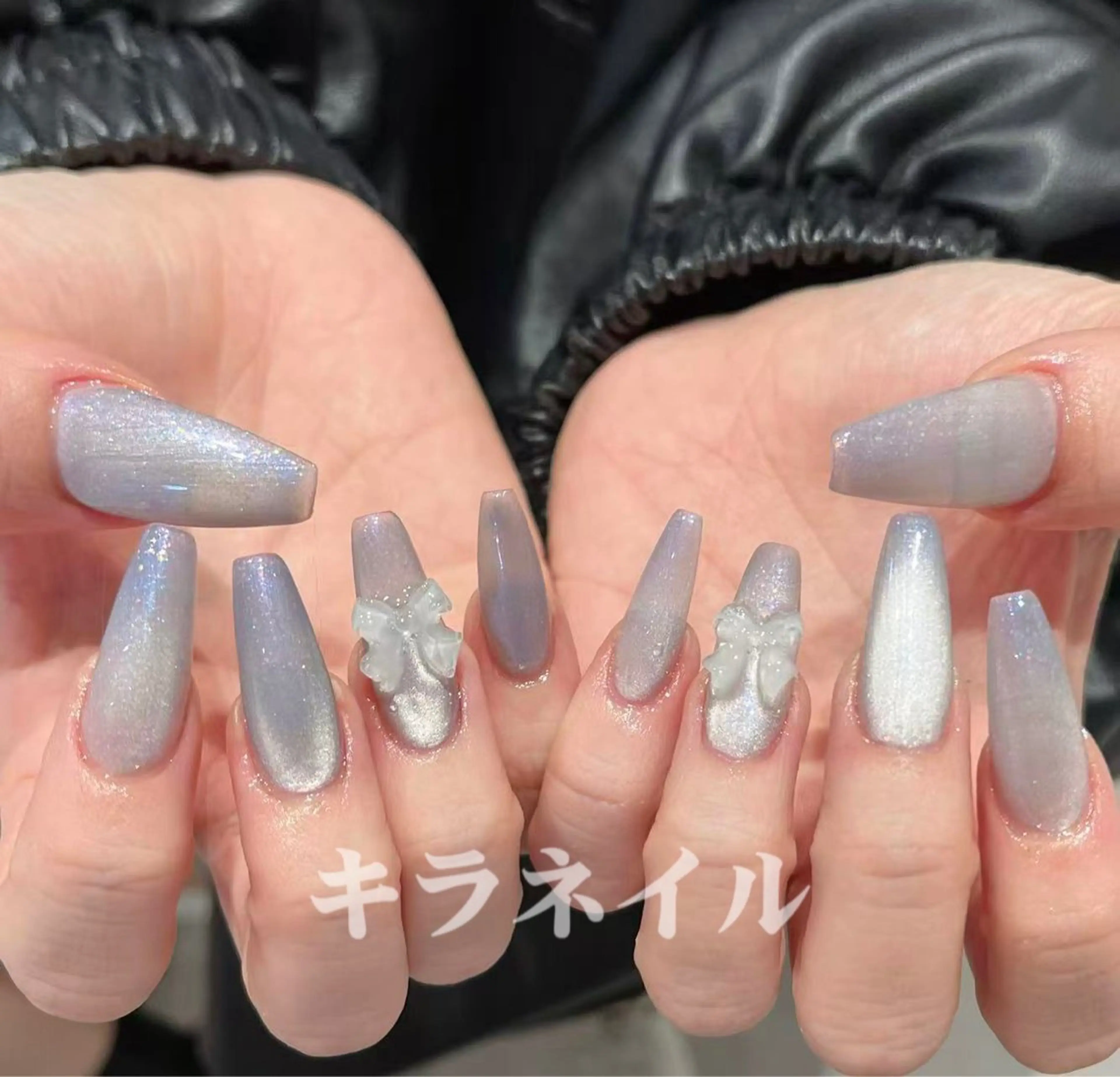 ネイル ハンドネイル 🎀kira 長さだし💗モチ最高のネイルデザイン