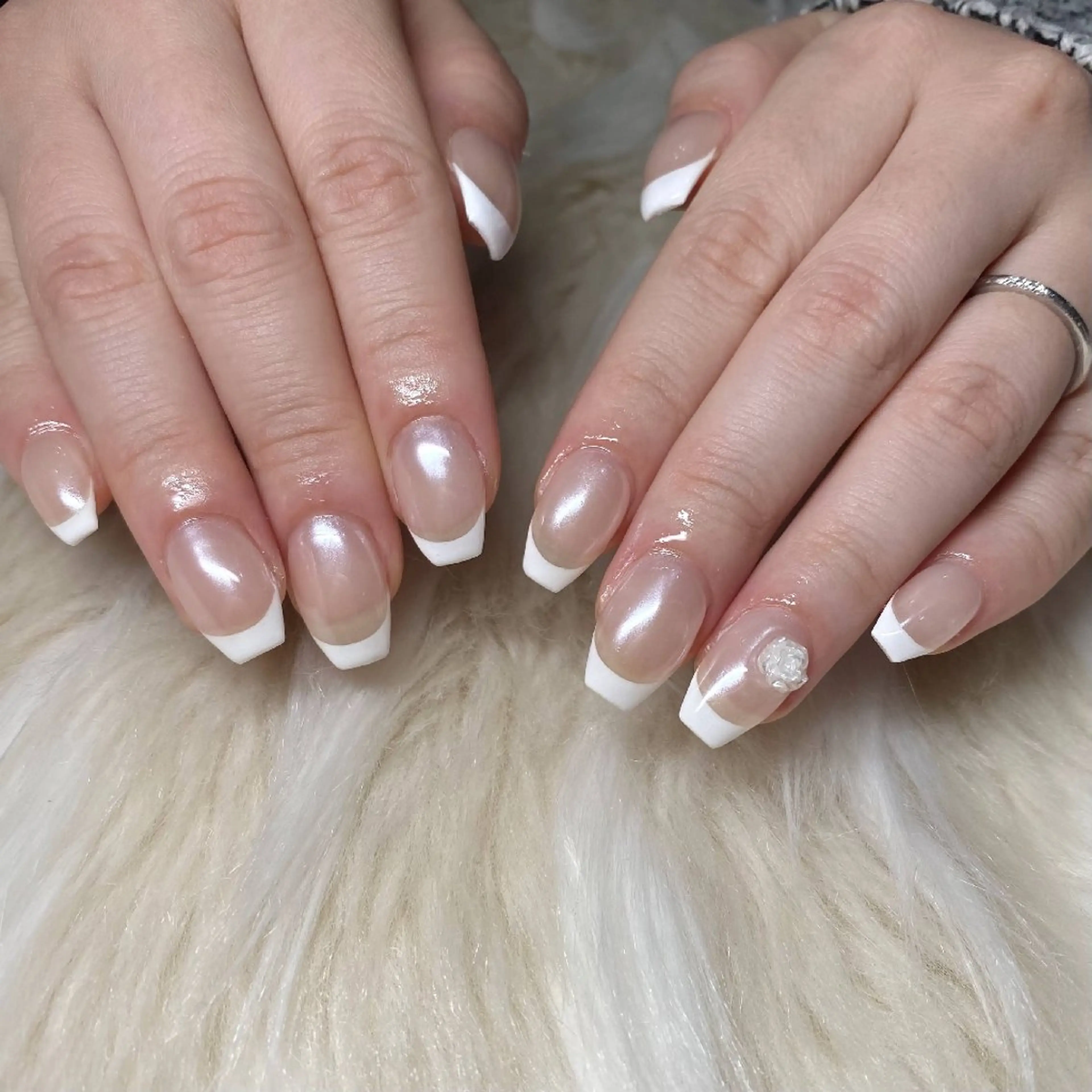 ネイル チークネイル フレンチネイル キラキラネイル 韓国ネイル マグネットネイル ハンドネイル BelireMaa Nail&eyeのネイルデザイン