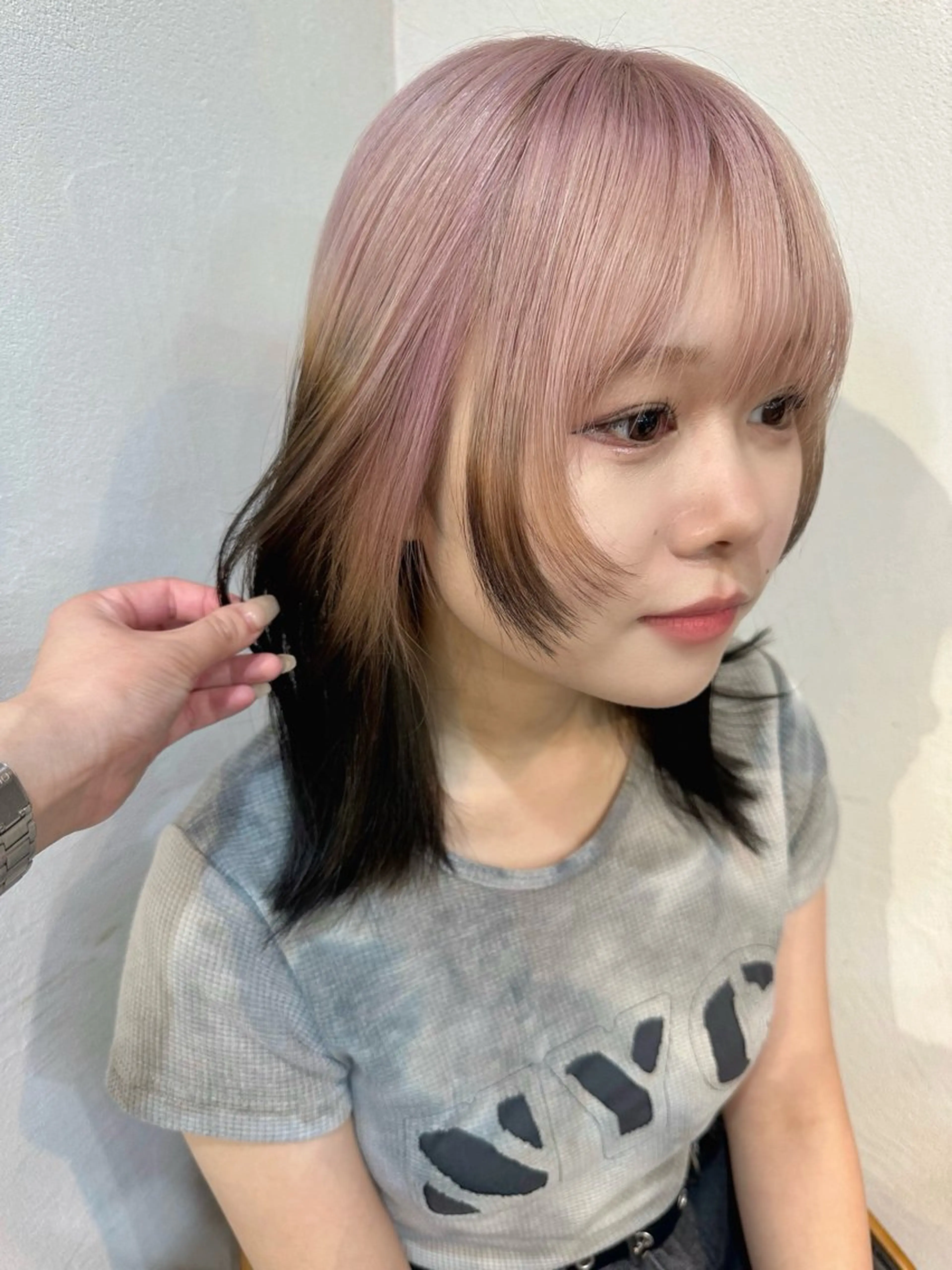 ミディアム カラー カット ヘアカラー トリートメント トレンドヘア🌿 chinariのヘアスタイル