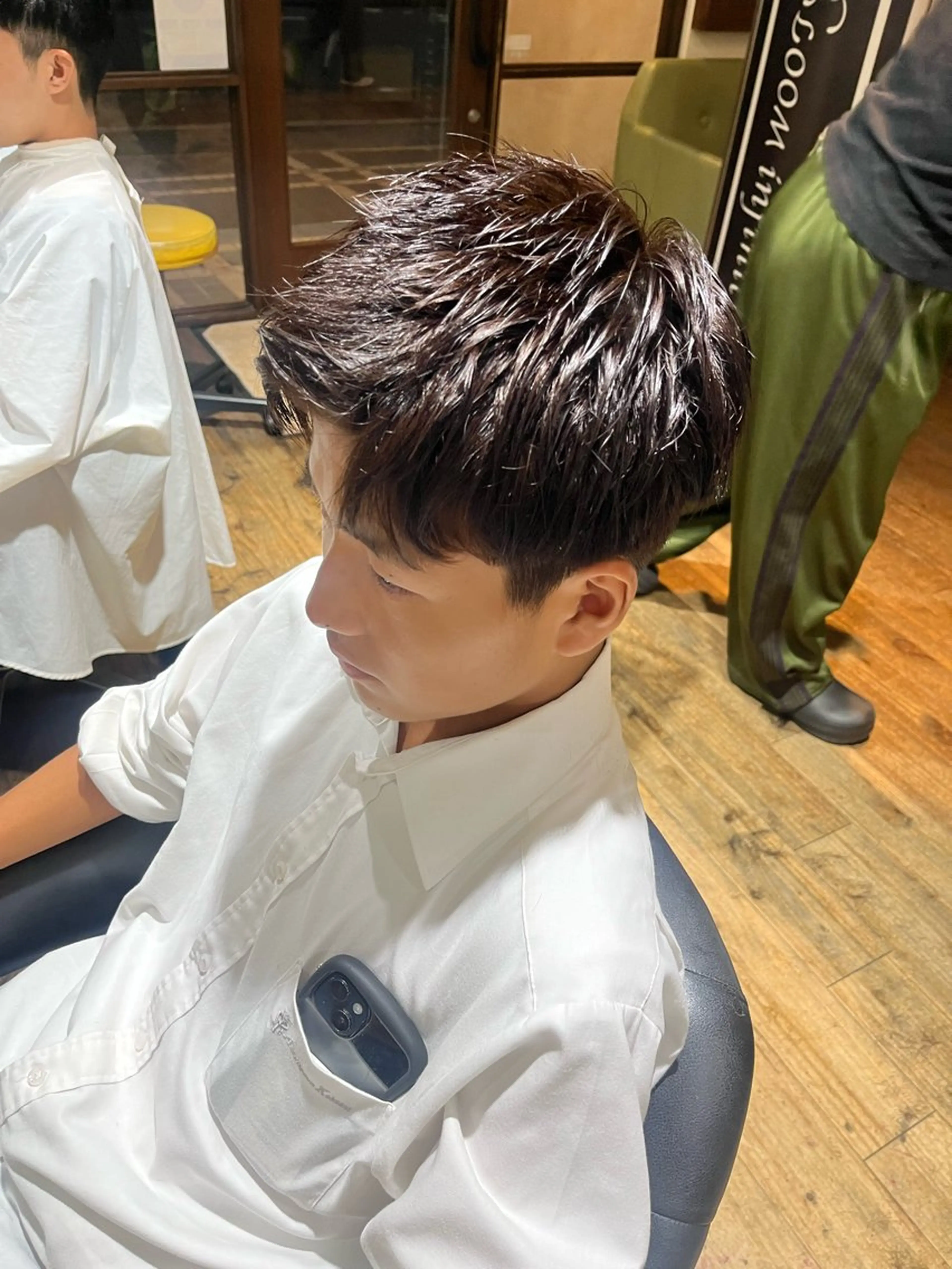 ショート メンズ 学生（メンズ向け） メンズショート 伸ばしかけ 学生 ショートヘア 隈井 鈴のヘアスタイル