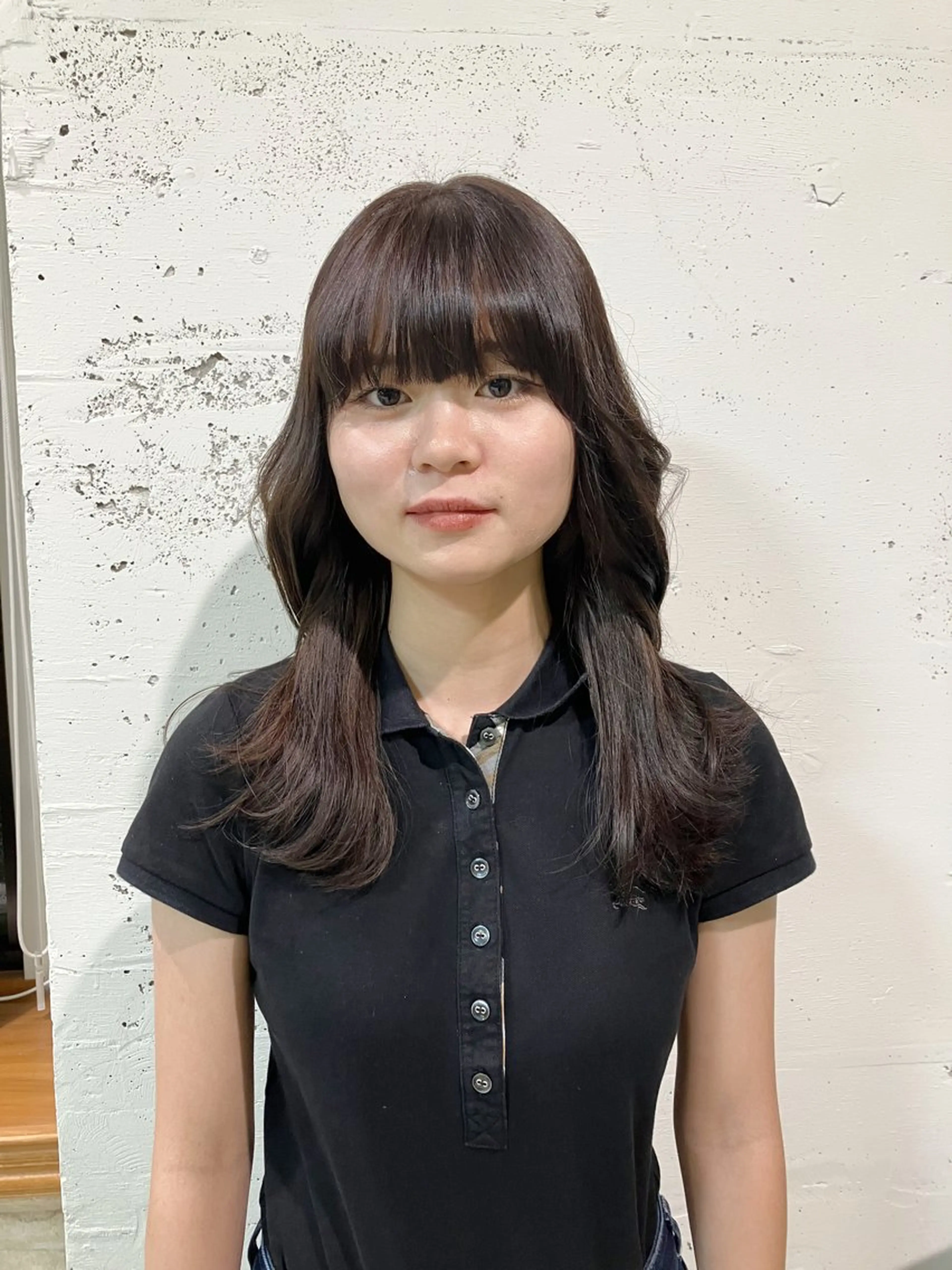 セミロング カラー 透明感カラー🎀／ 寒色カラー／マツエクのヘアスタイル