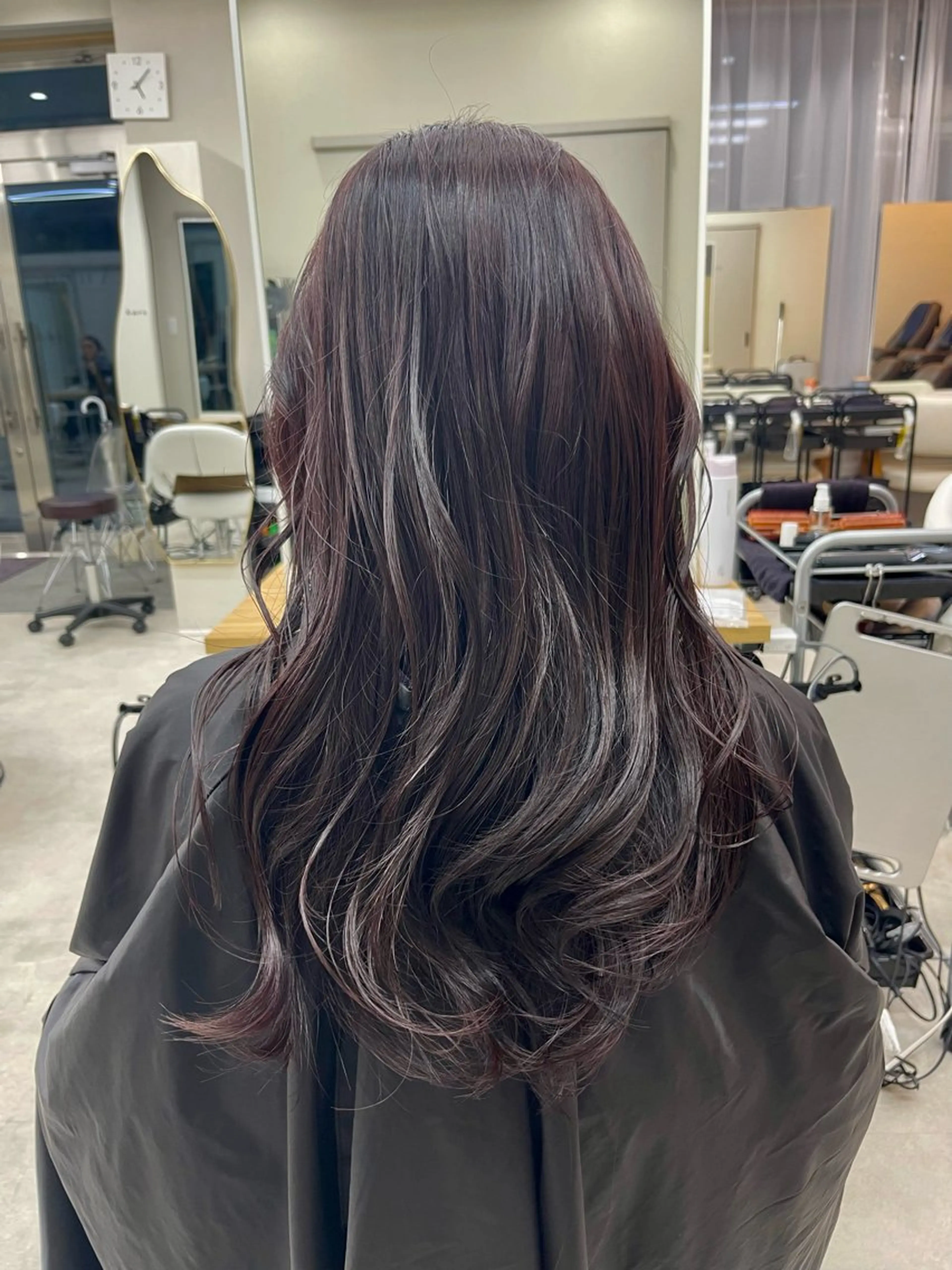 セミロング カラー グレージュ 透明感カラー⭐️ Takumaのヘアスタイル