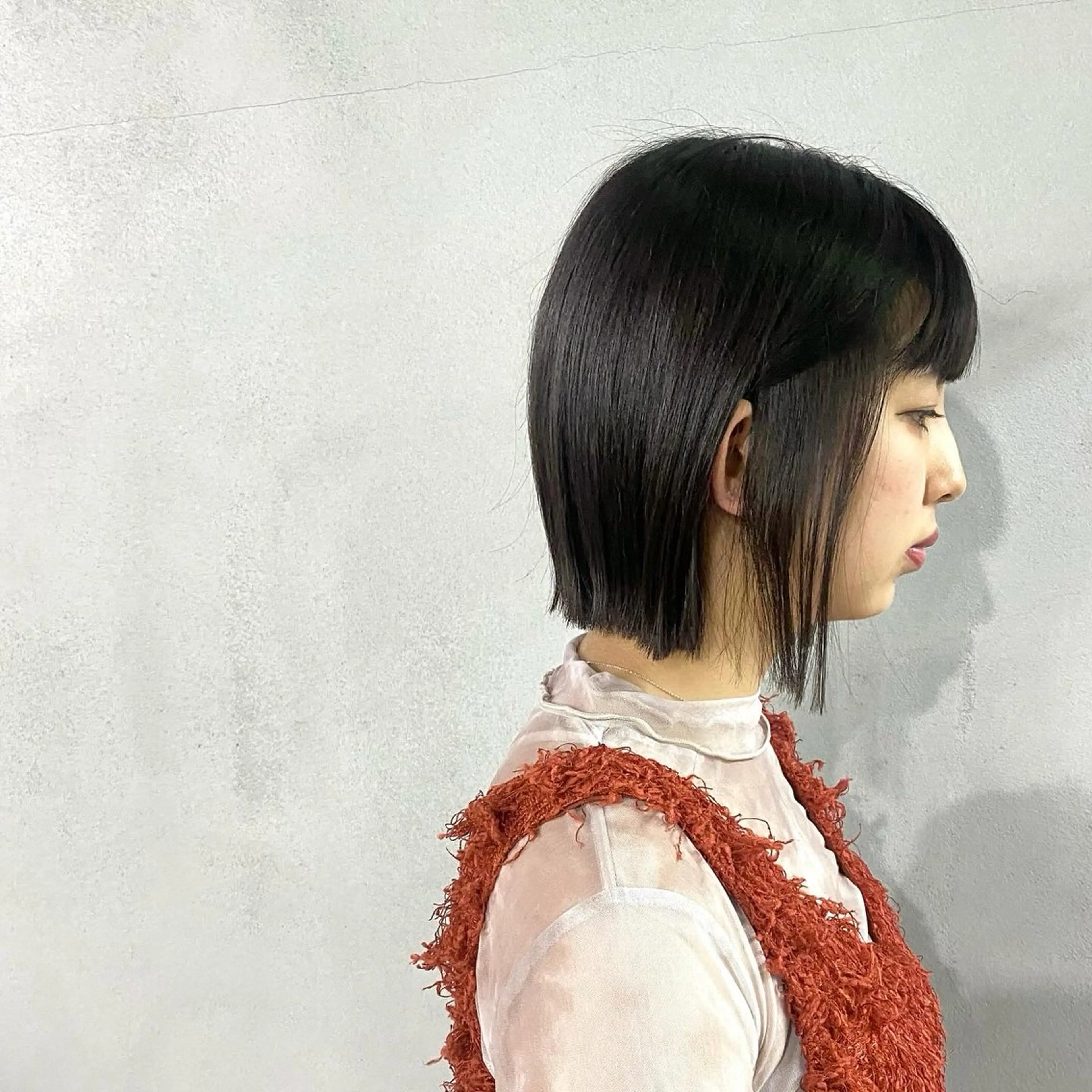 ショート 切りっぱなしボブ 前下がりボブ ボブ カット ヘアカラー トリートメント #tag 佐藤璃美のヘアスタイル