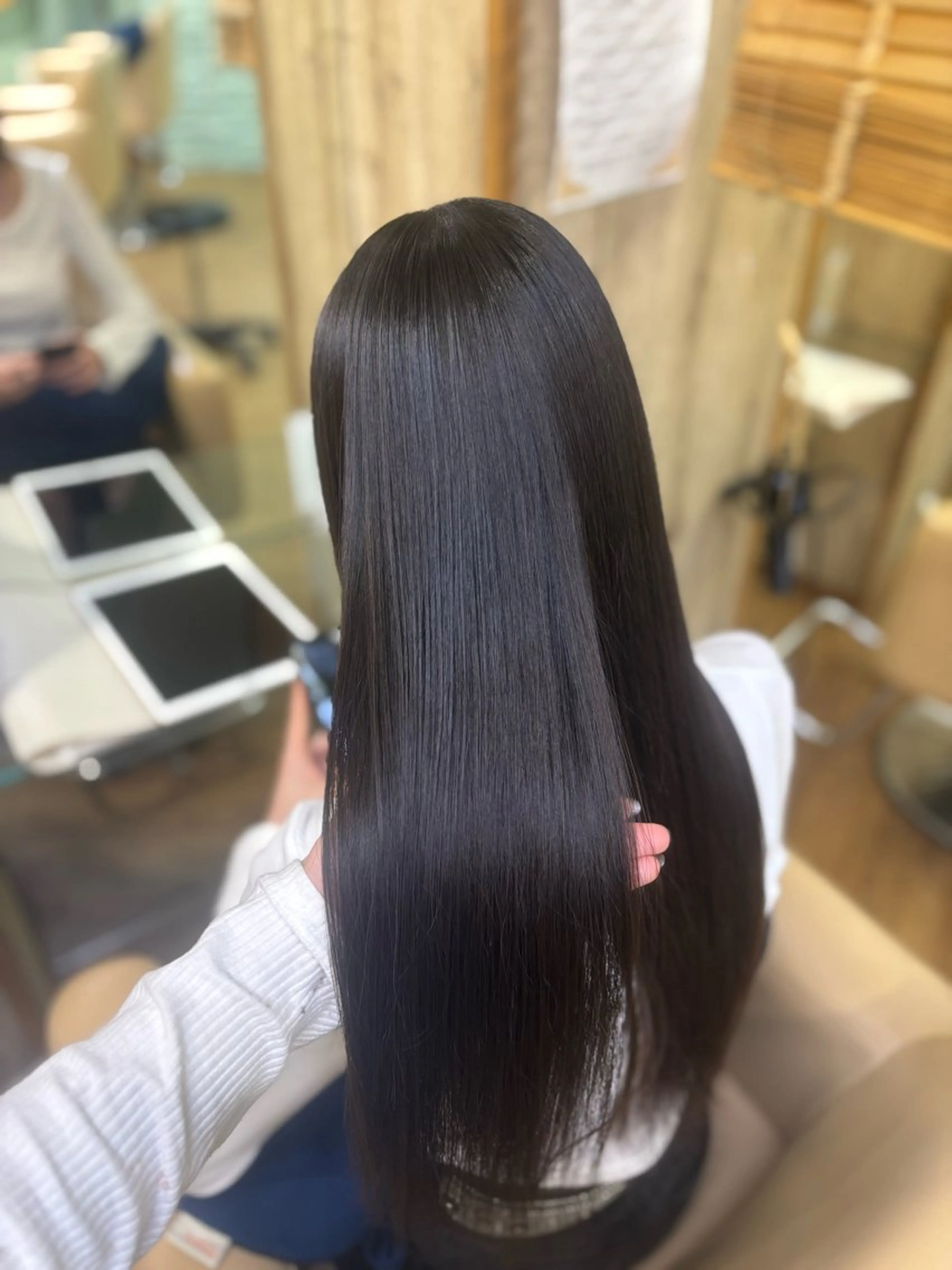 パーマ 縮毛矯正 ツヤ感カラー/韓国 カットkanna🖤のヘアスタイル