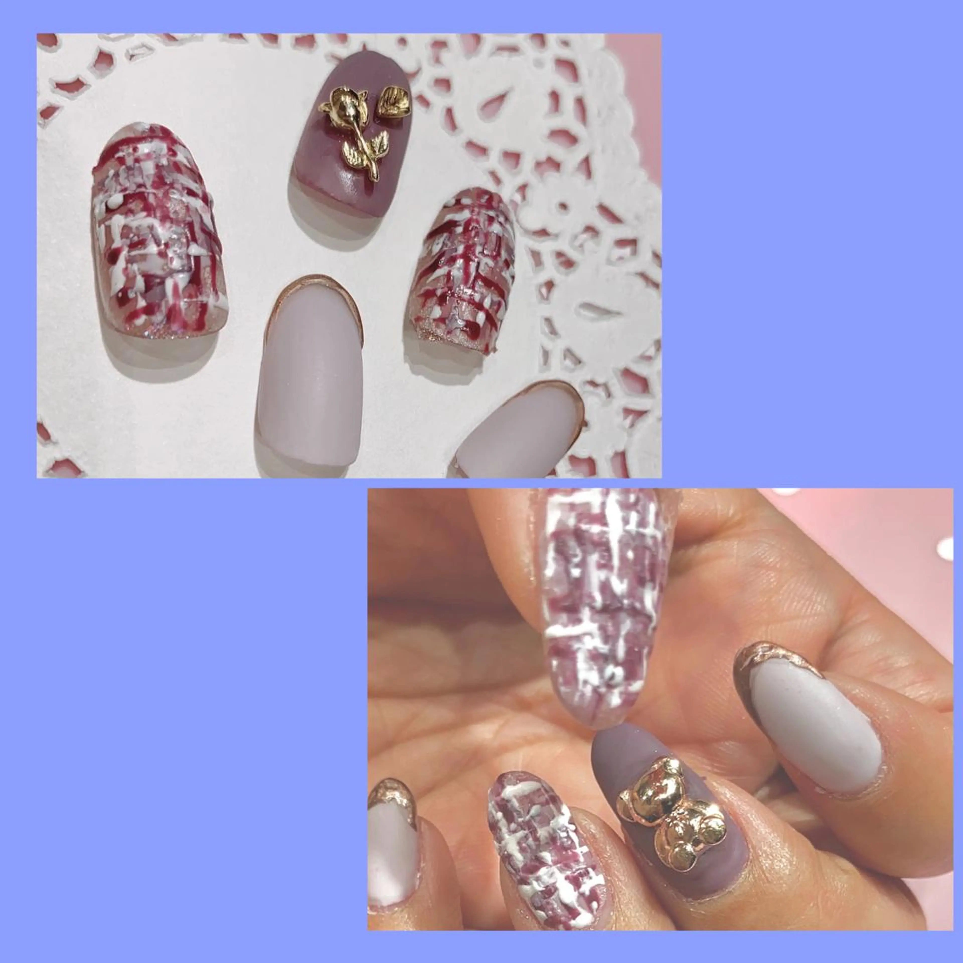 ネイル ツイードネイル VIST☆ ｍａｍｉのネイルデザイン