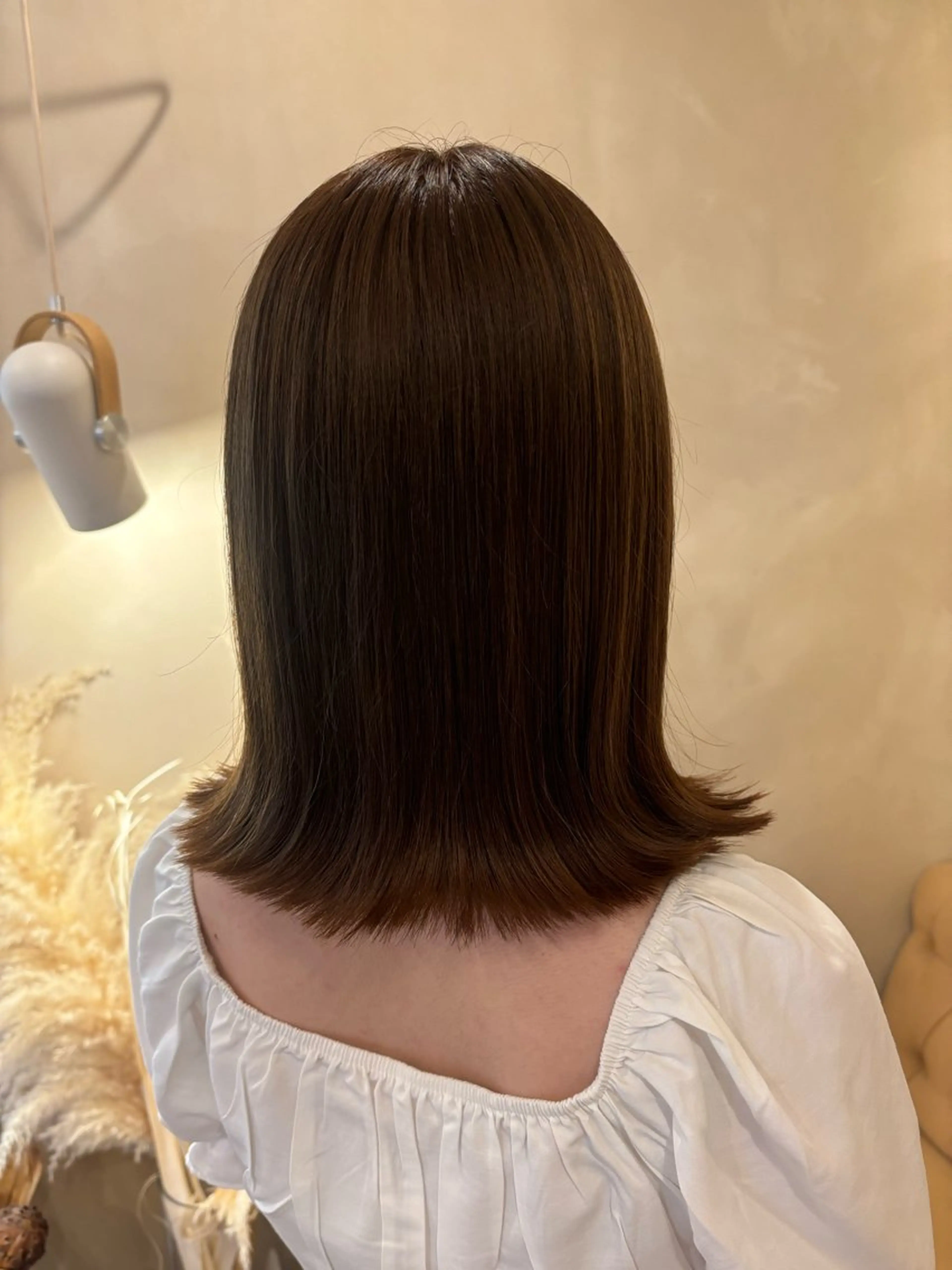 ミディアム カラー ヘアカラー トリートメント ミルクティ/ピンク/ レイヤー/yuriaのヘアスタイル