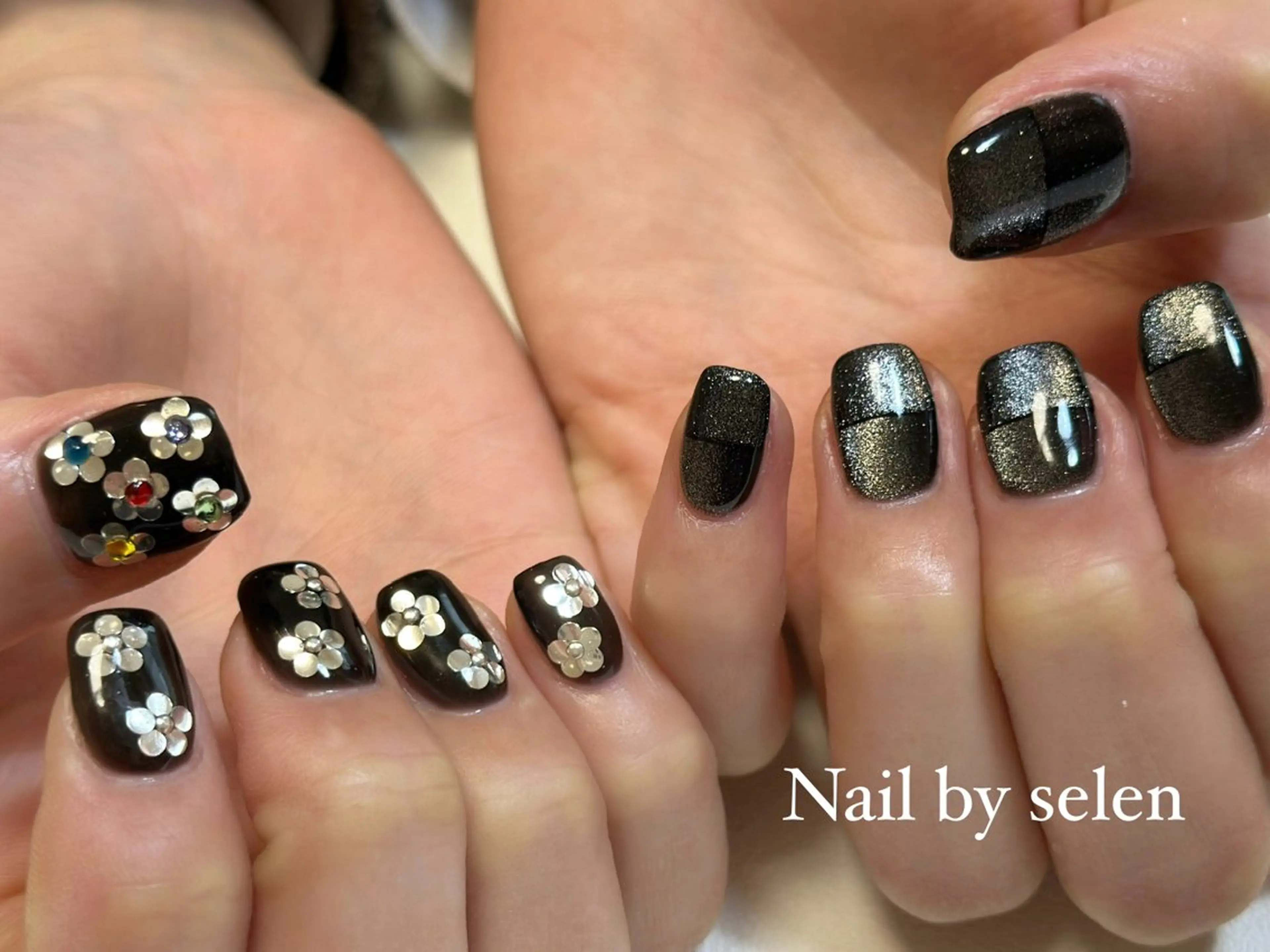 ネイル マグネットネイル ハンドネイル Nail by selenのネイルデザイン