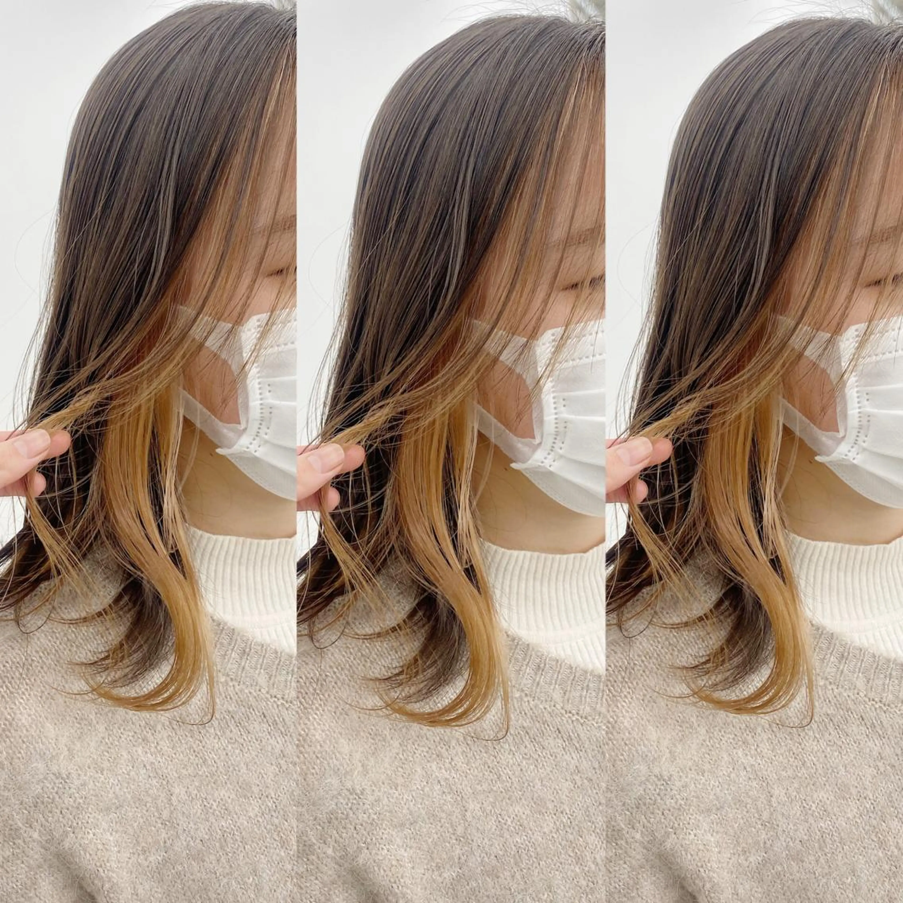 ミディアム カラー 🌈haru🌻 藤沢ハイトーン🌈のヘアスタイル