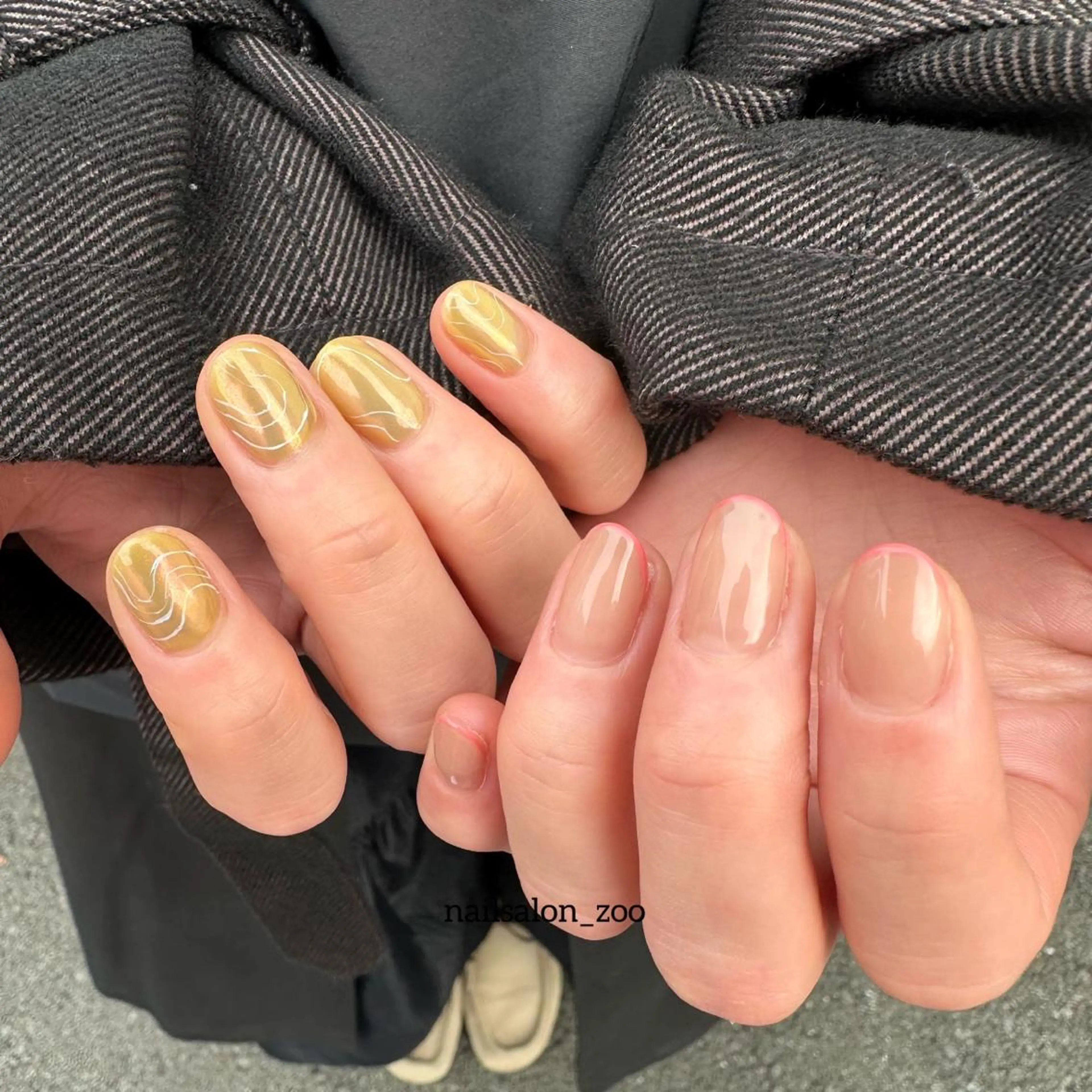 ネイル フレンチネイル ミラーネイル 持ち込み ニュアンスネイル 春ネイル Nroom. /はるのネイルデザイン