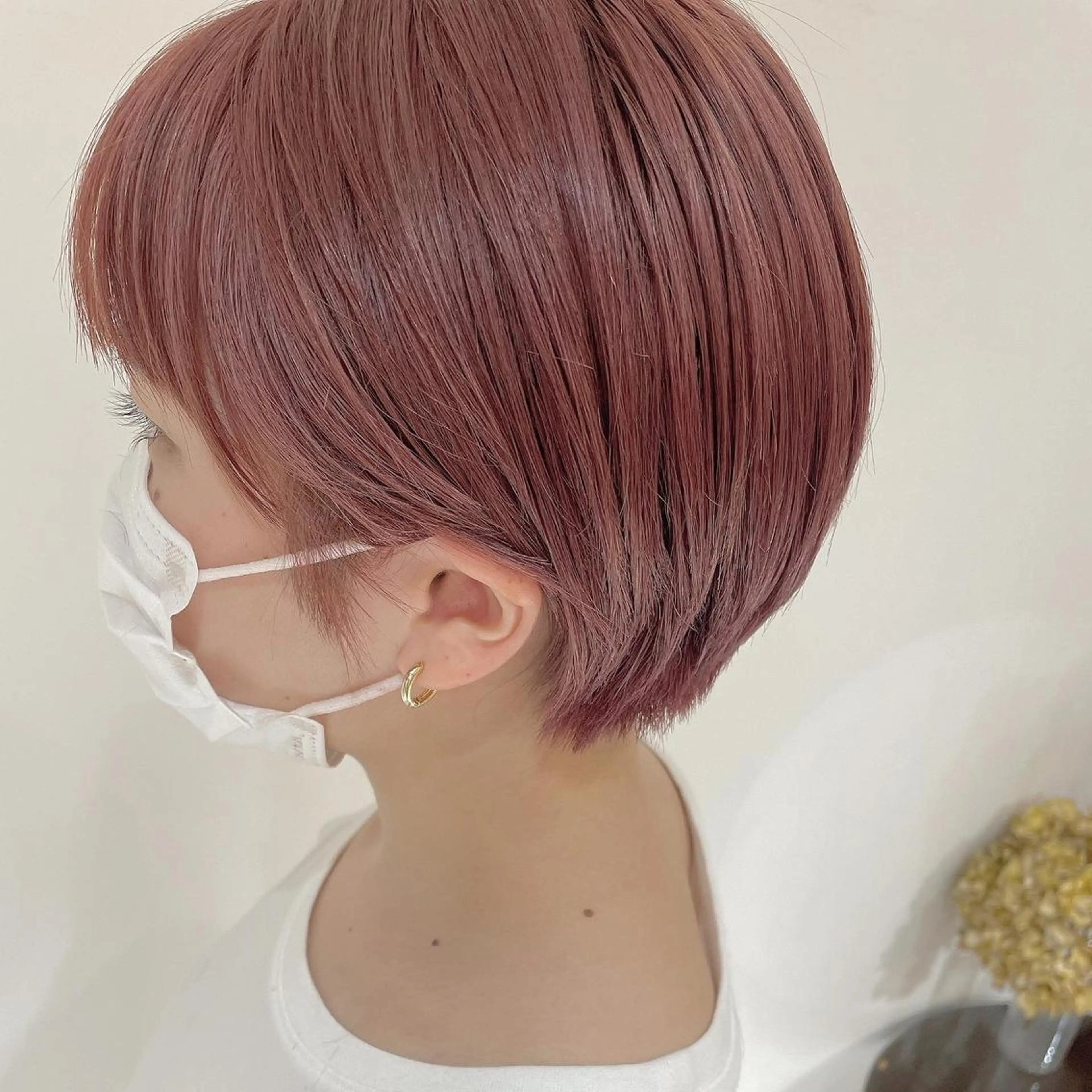 ショート カラー ピンクカラー カット ヘアカラー ヤマモト マイのヘアスタイル