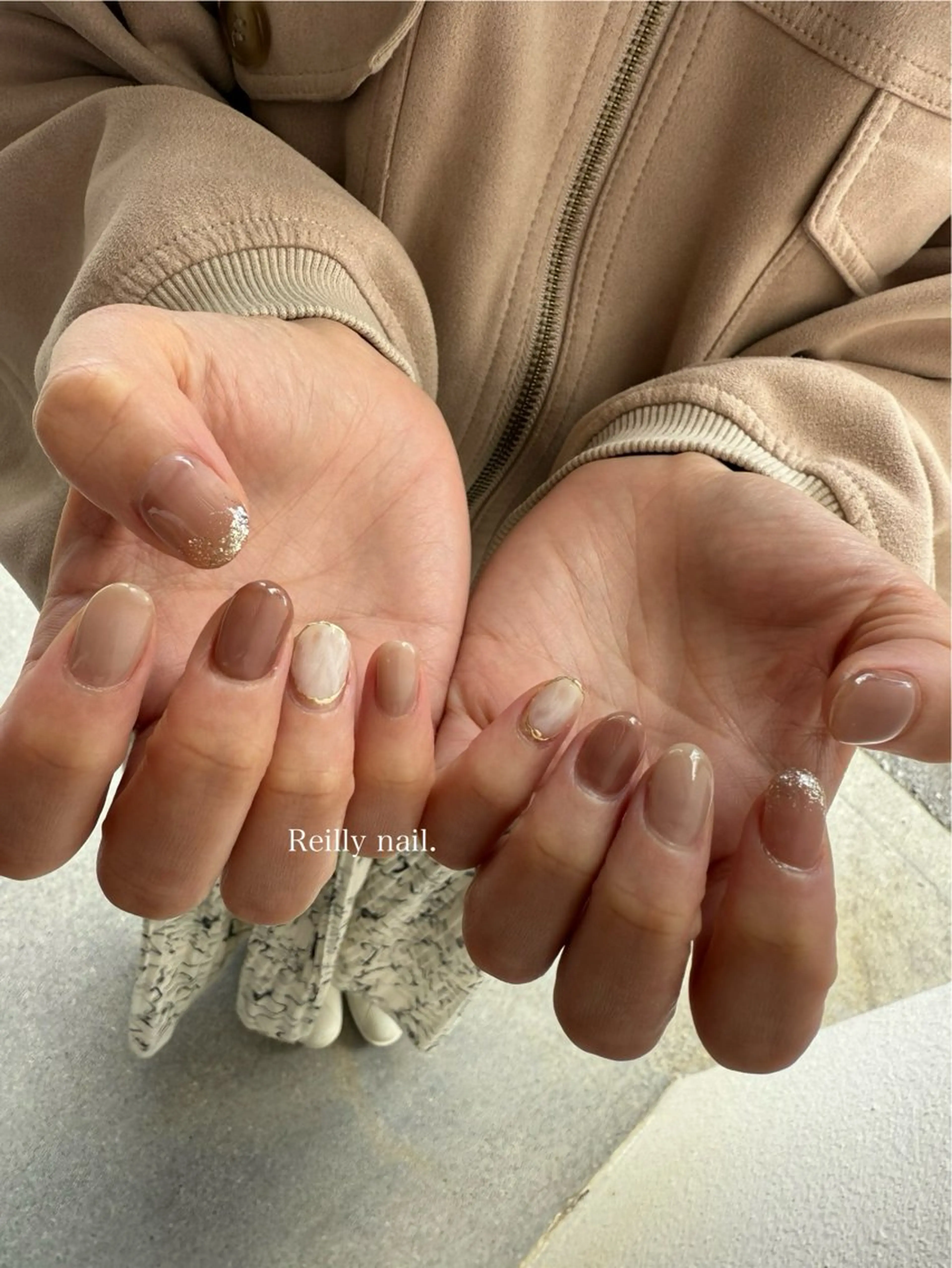 ネイル クリアネイル フラッシュネイル フレンチネイル ジェルネイル グラデーション Reillynail みさきのネイルデザイン