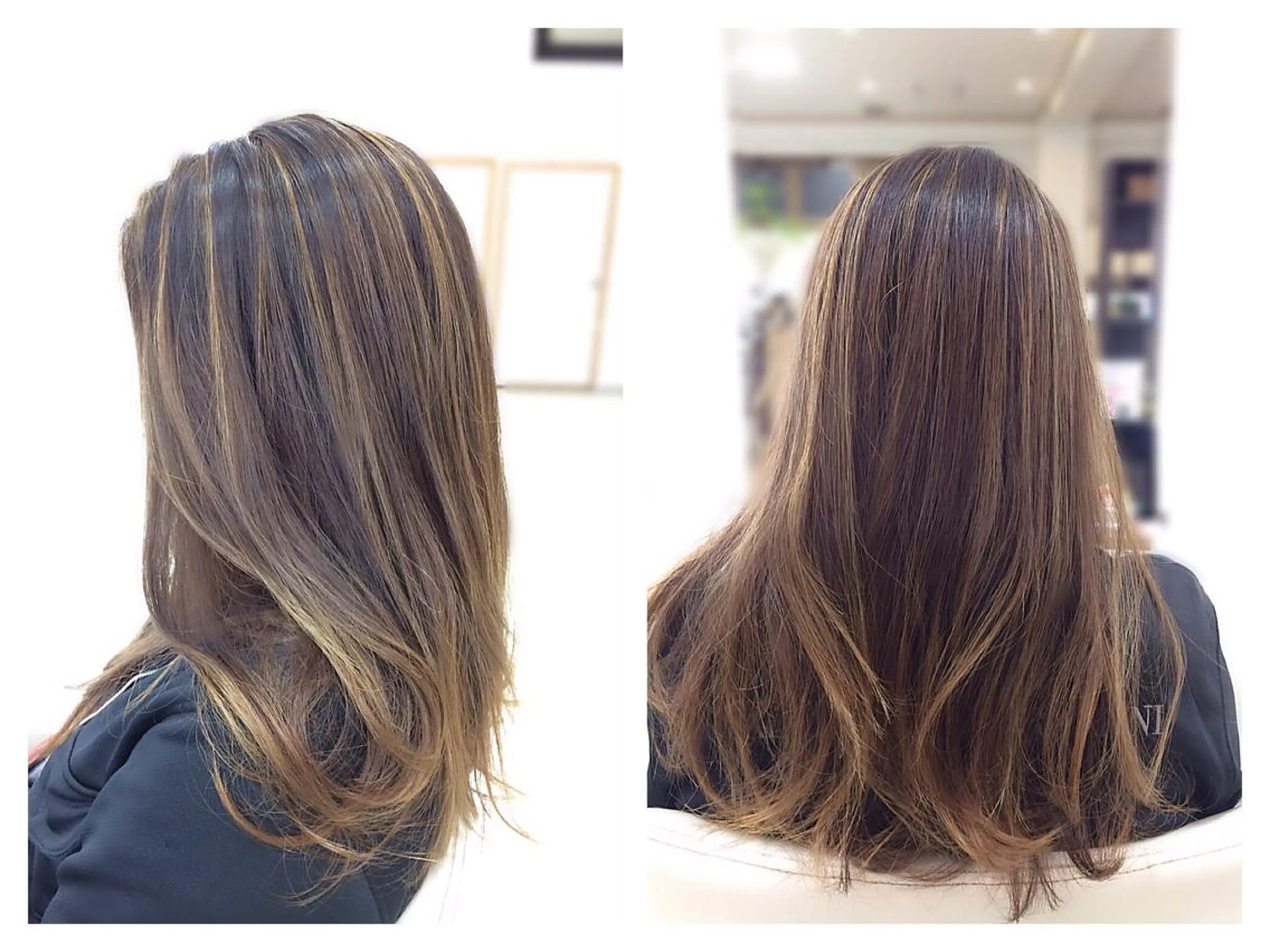 ロング カラー メッシュ ロング カット ヘアカラー トリートメント Hair VERDEのヘアスタイル