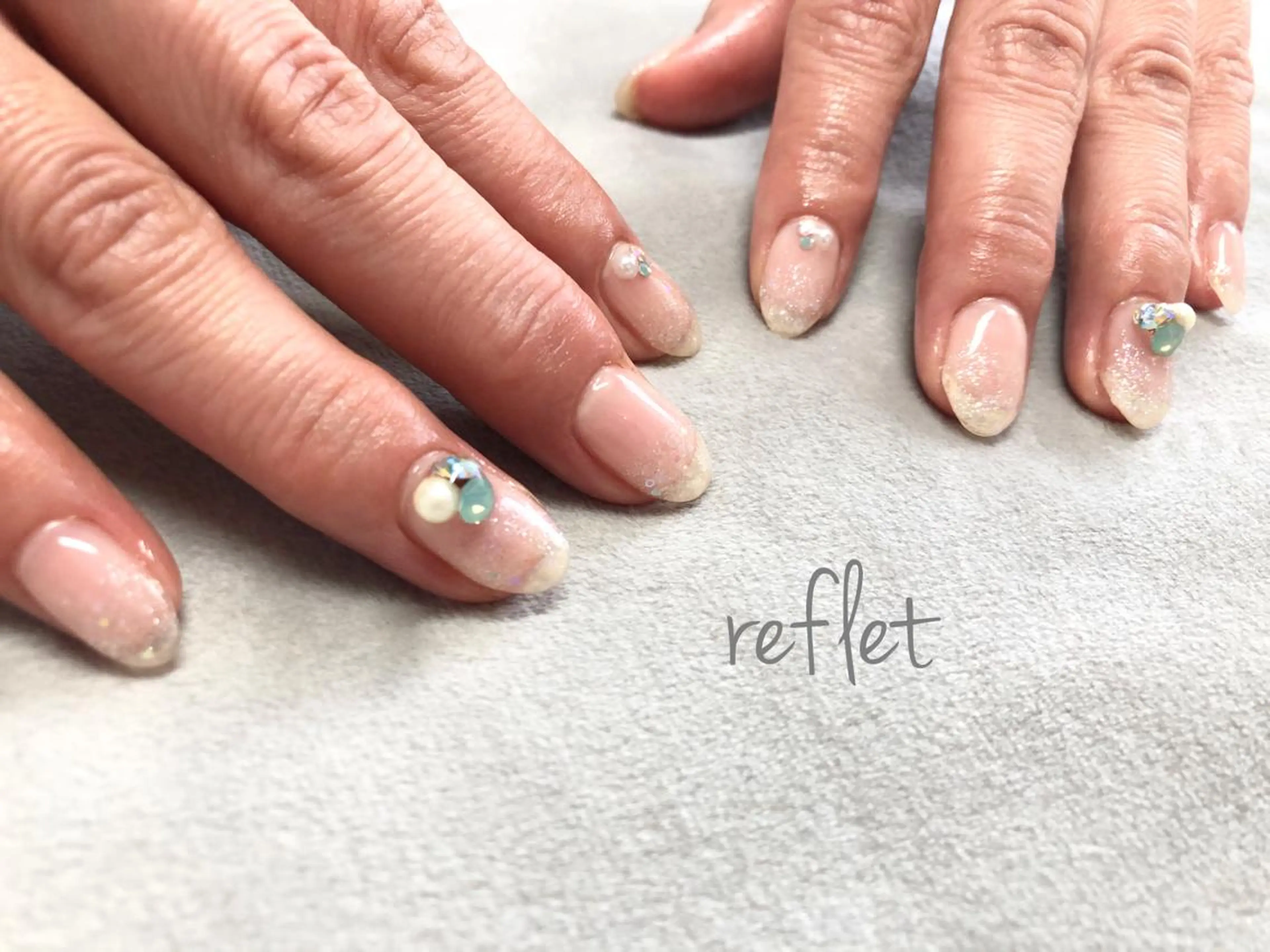 ネイル ラメ(グリッター) ハンドネイル reflet nailのネイルデザイン