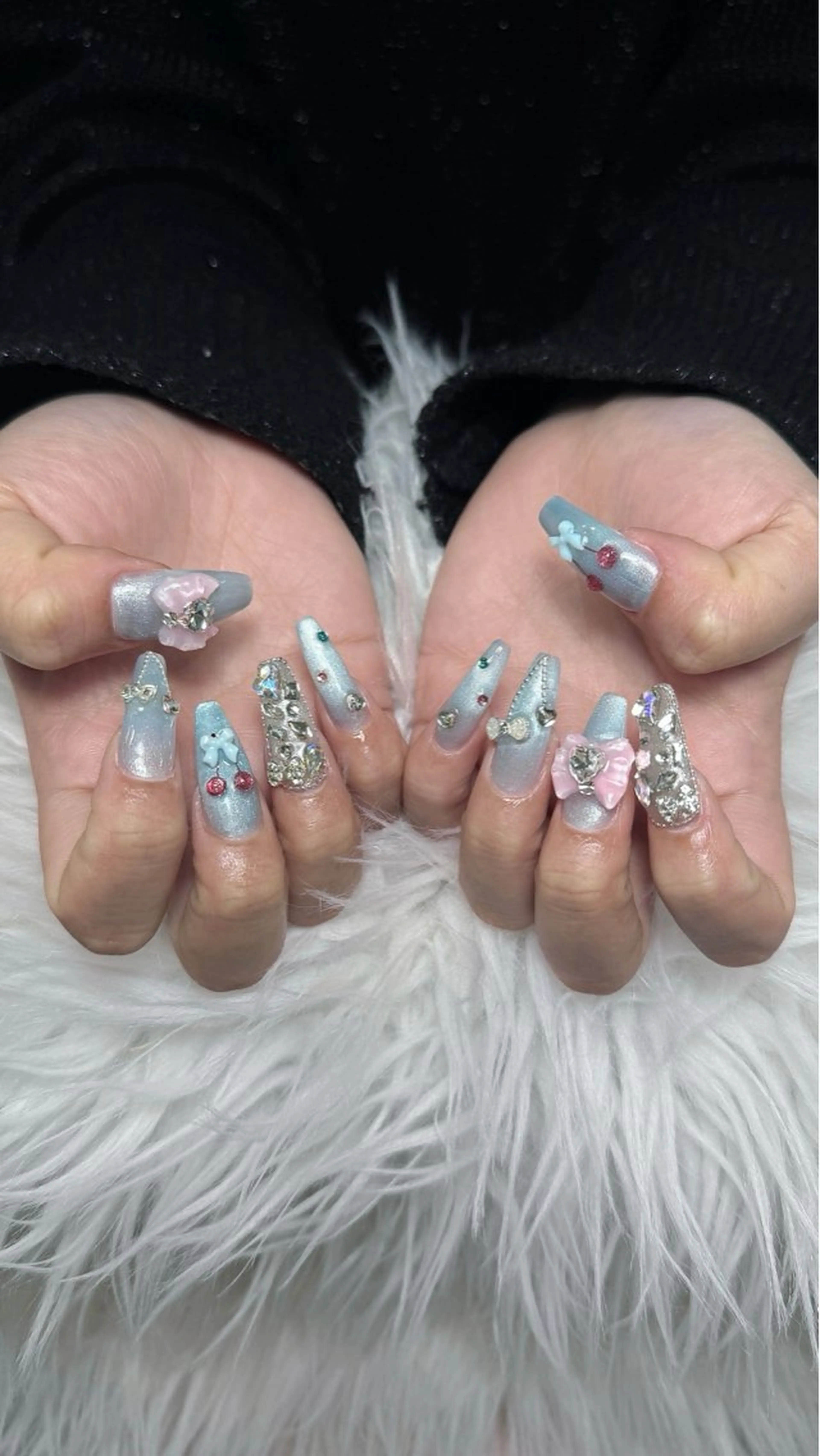 ネイル アートネイル ジェルネイル マグネットネイル ニュアンスネイル シンプルネイル ハンドネイル Ryu Nail NekoChanのネイルデザイン