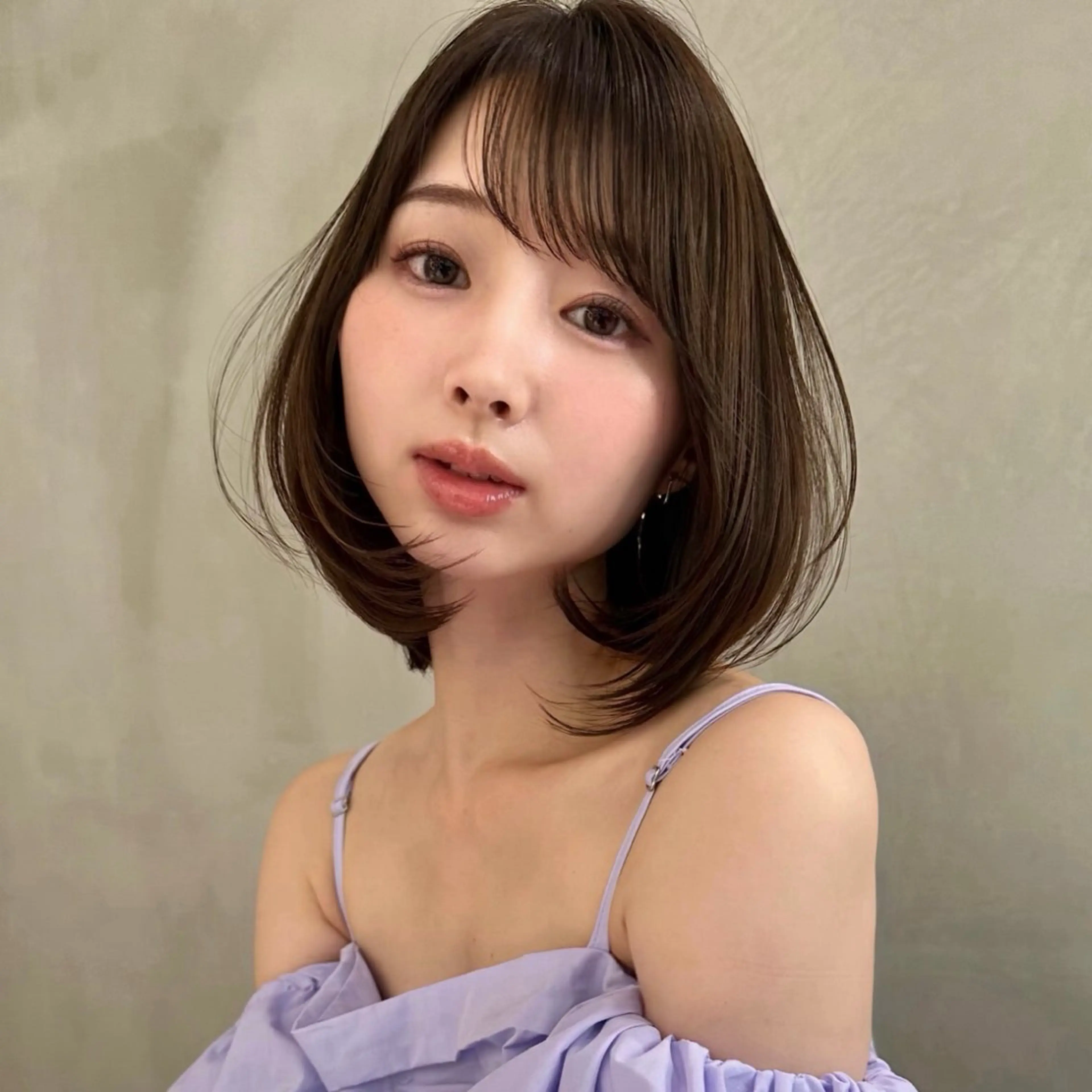 ミディアム パーマ レイヤー|縮毛矯正 |韓国ボブ|岡田洸太のヘアスタイル