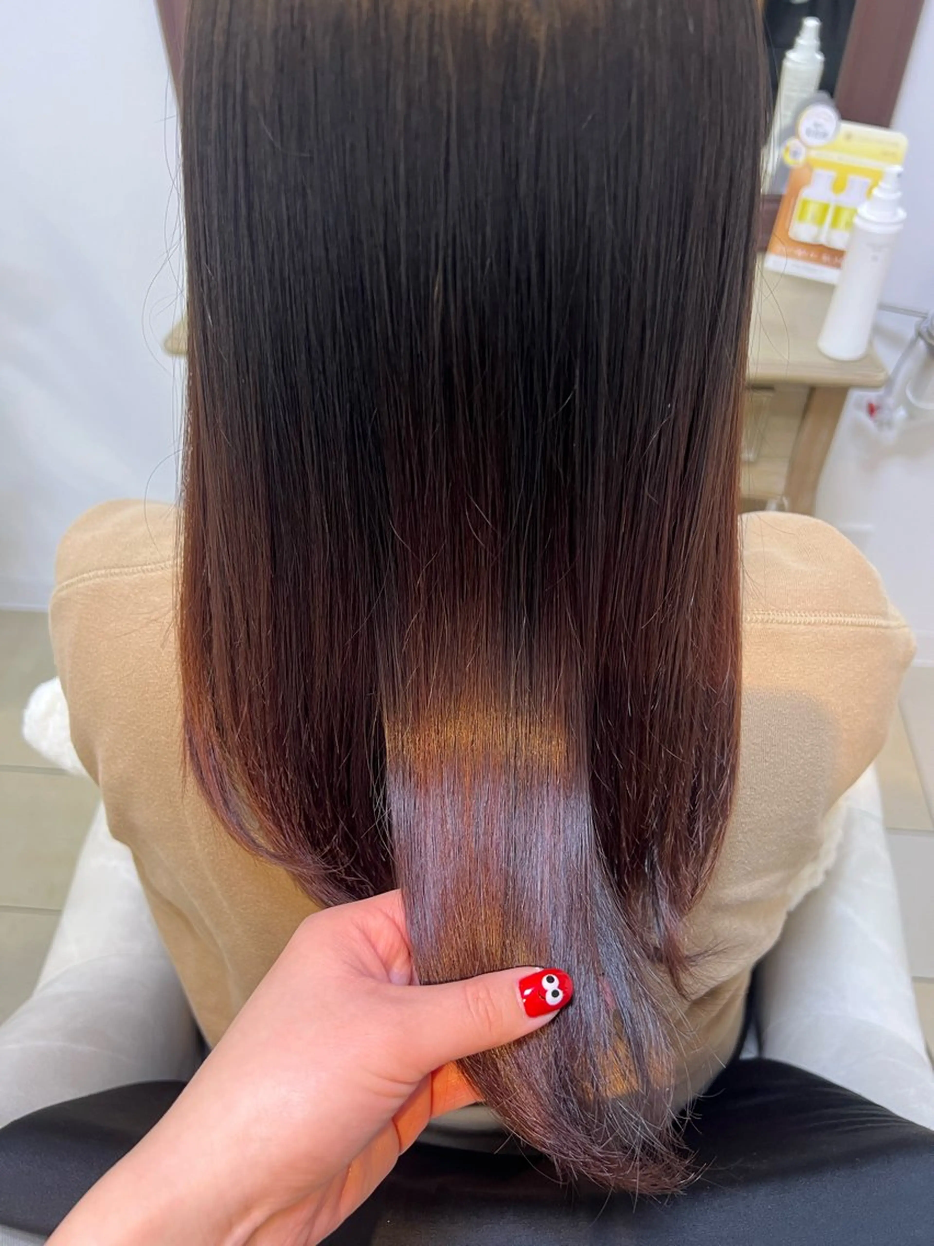 セミロング ヘアカラー トリートメント eMuエミュ‪ ¨̮⃝ayakaのヘアスタイル