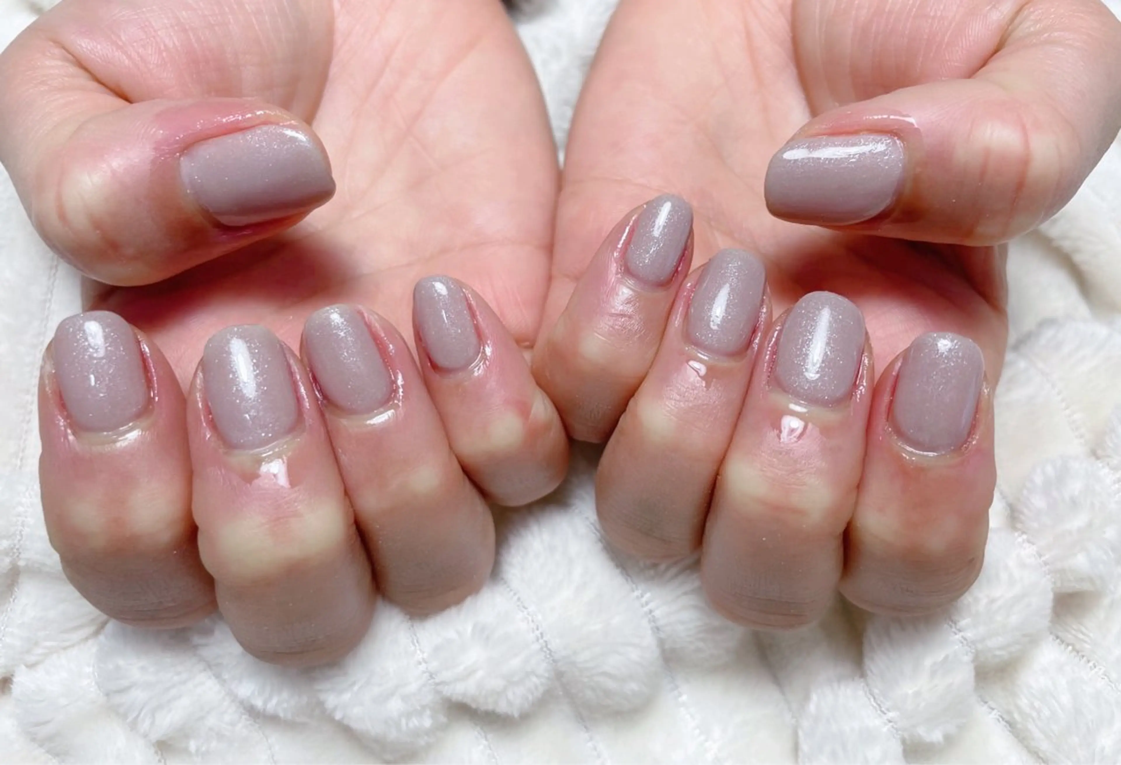 ネイル ラメ(グリッター) ワンカラーネイル ハンドネイル K Akaneのネイルデザイン