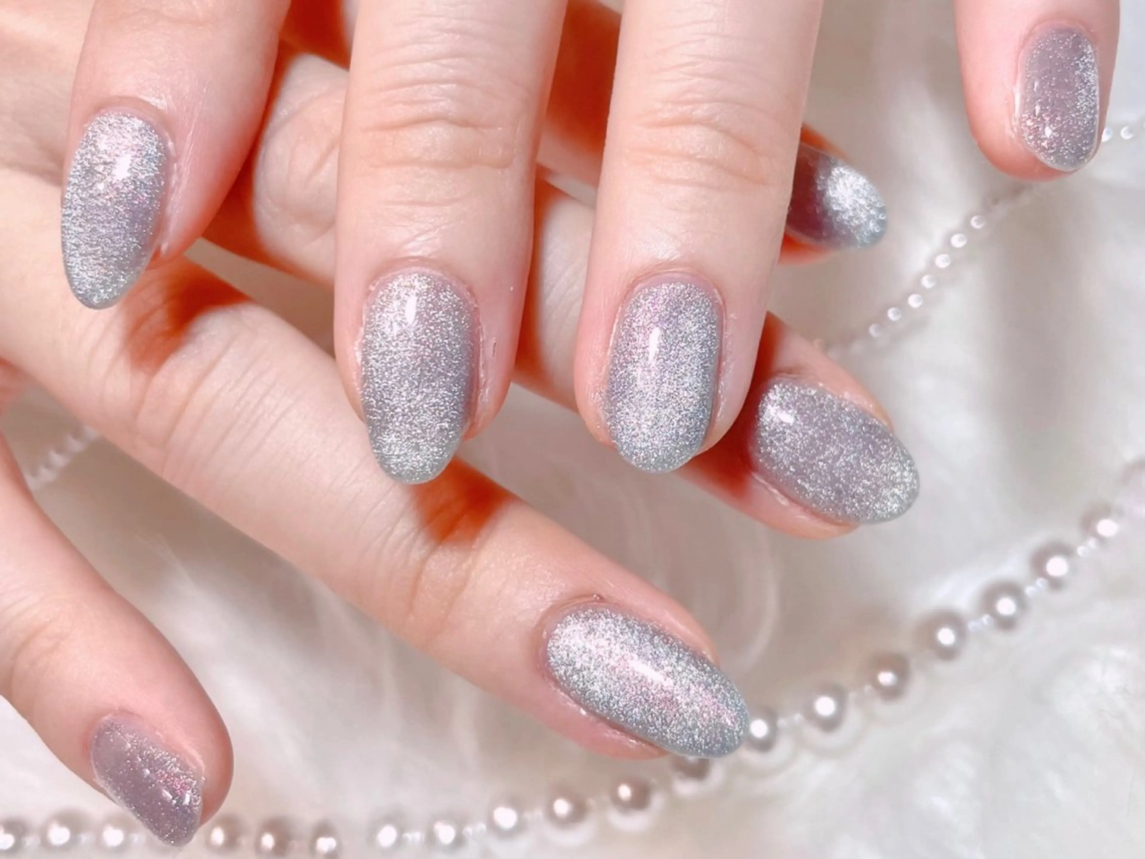 ネイル マグネットネイル ワンカラーネイル ハンドネイル ゆりか ジョアアンジェ福島のネイルデザイン