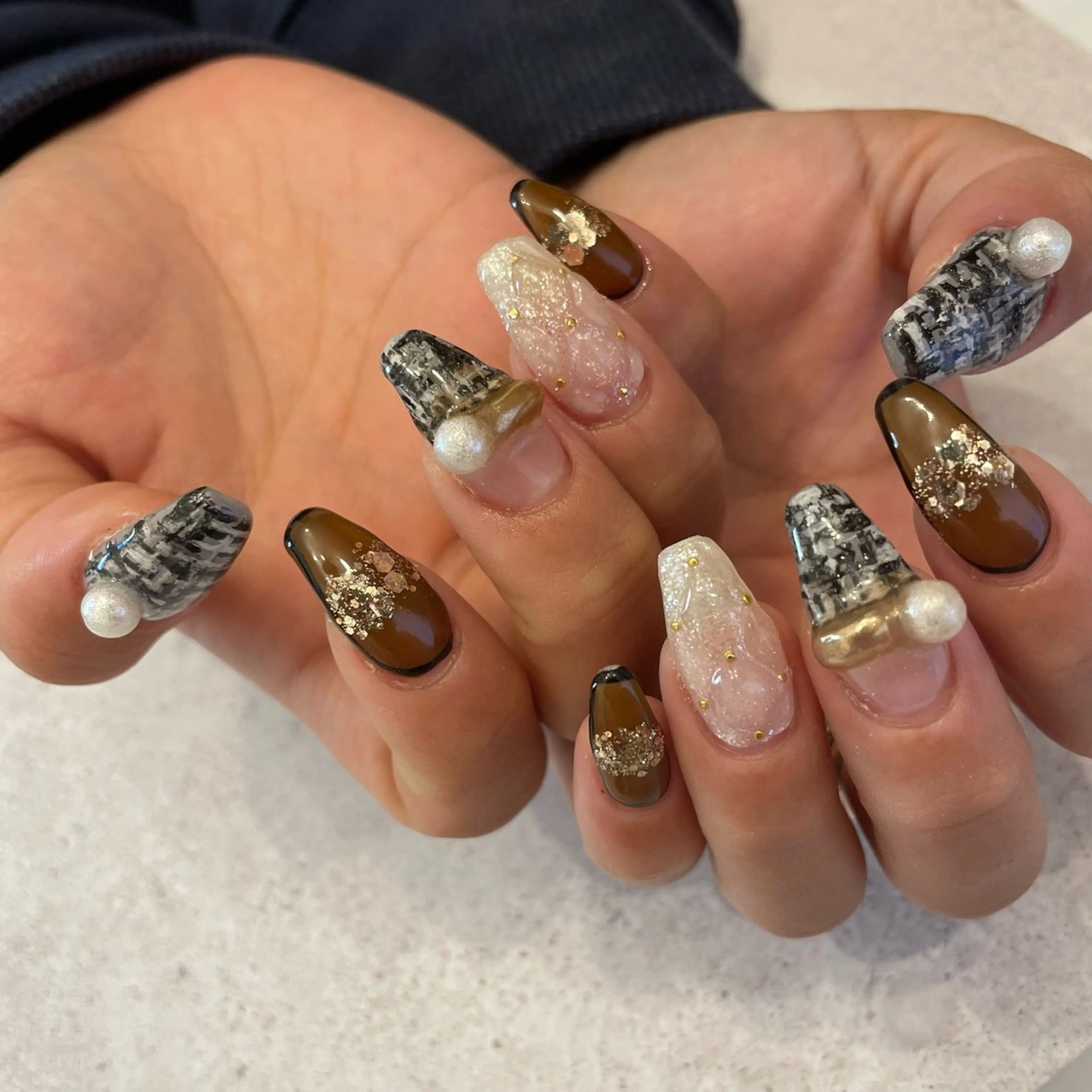 ネイル ハンドネイル Sea  nail by emaのネイルデザイン