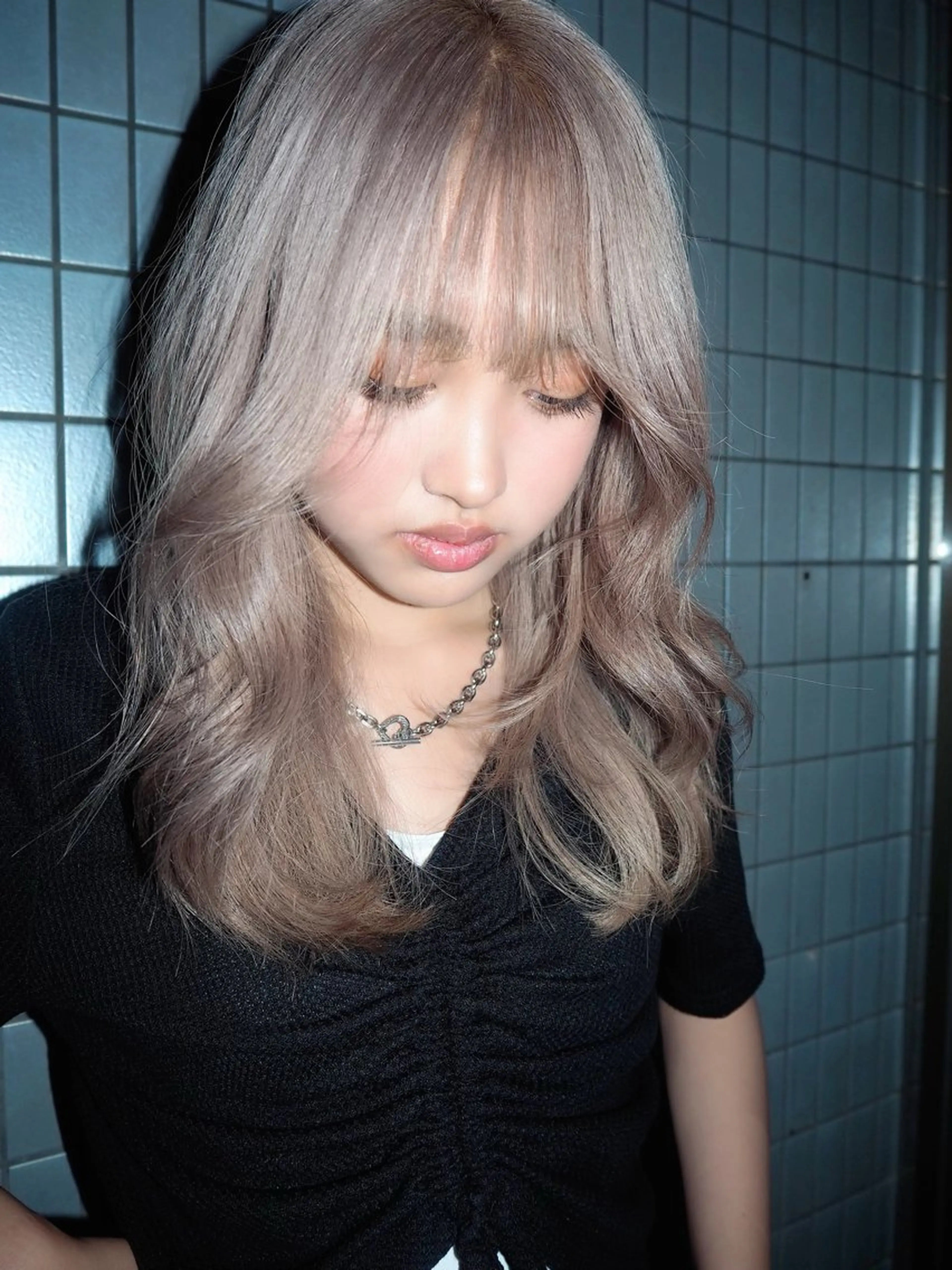 ミディアム カラー TIDEHAIR / 韓国ヘア/MOEのヘアスタイル