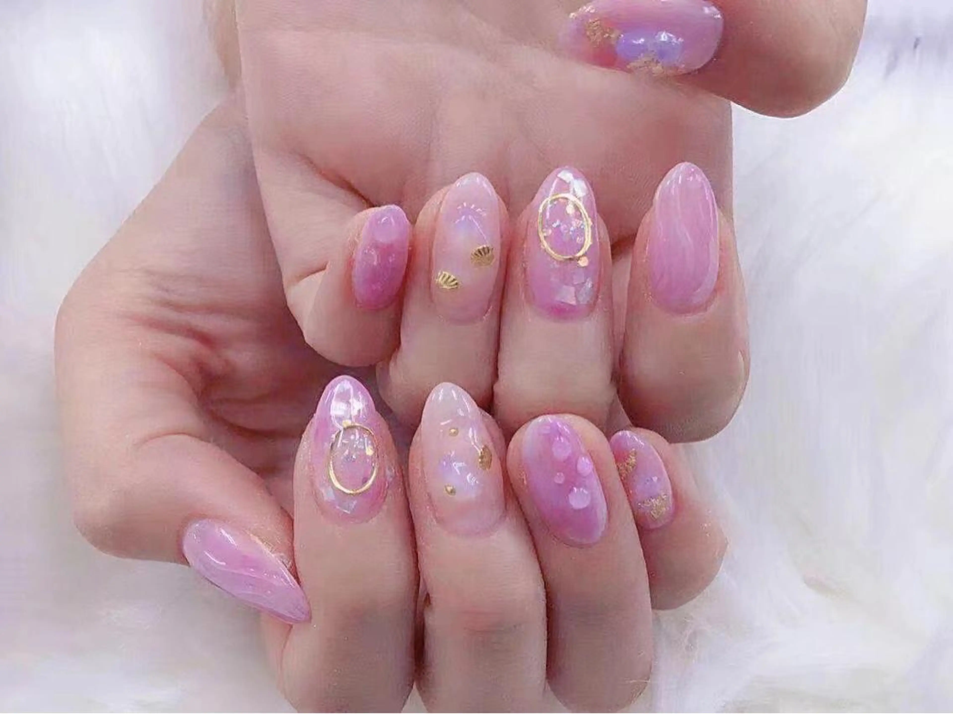 ネイル ハンドネイル MoonNail ユリ🌸のネイルデザイン