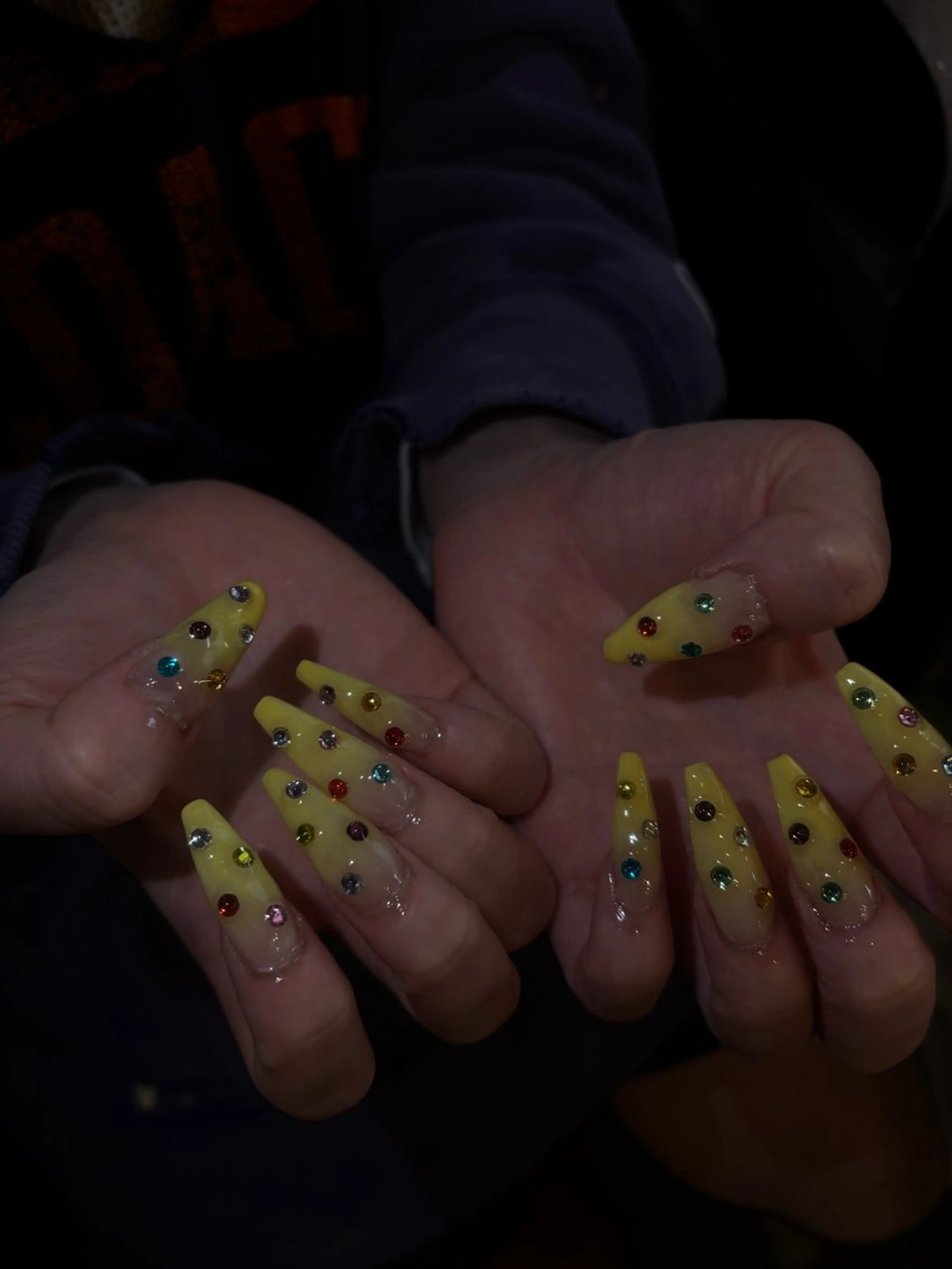 ネイル ロングネイル ワンホンネイル ハンドネイル Lillion sakiのネイルデザイン