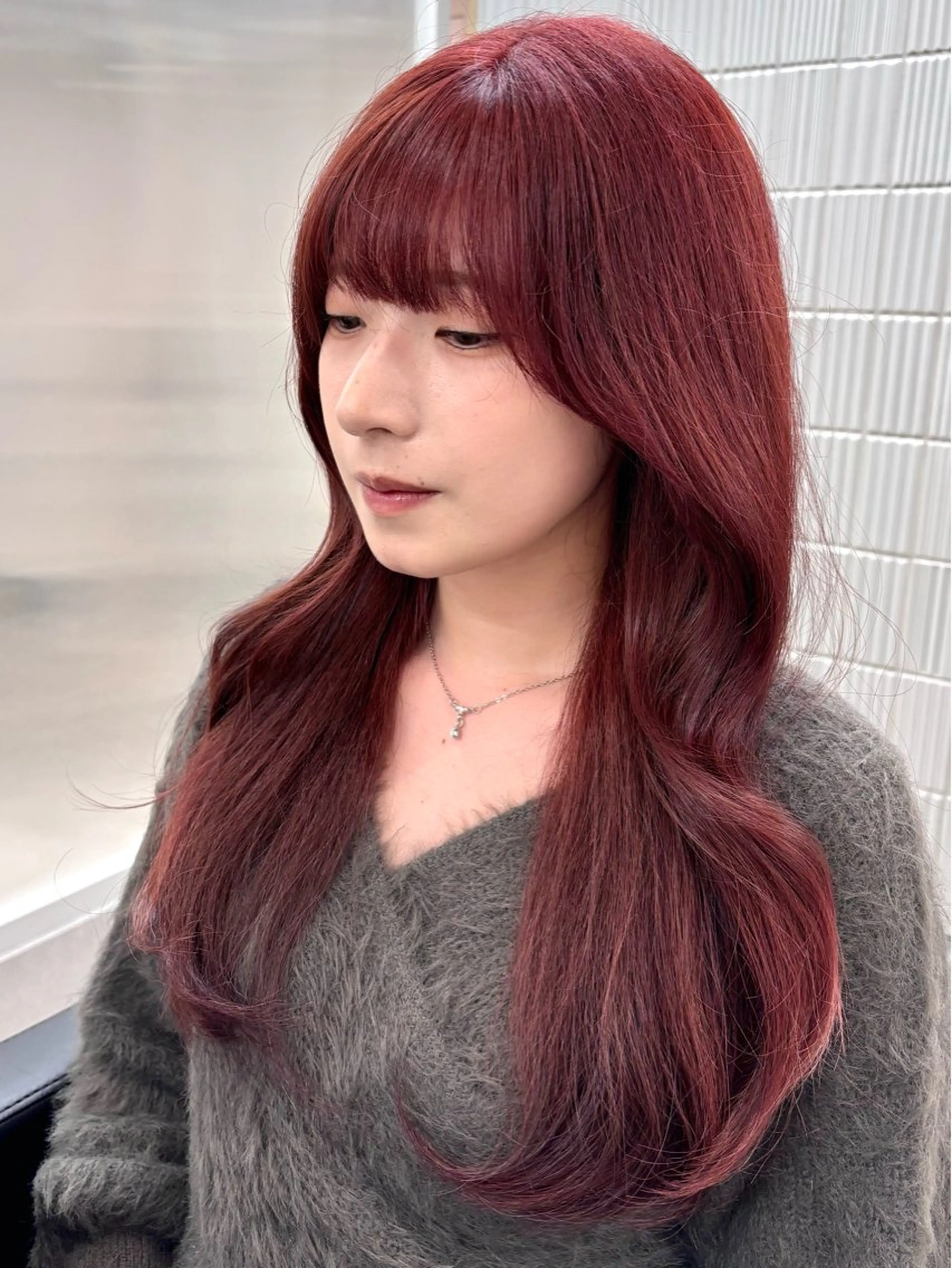 🌷🍒暖色カラー+カット+BYKARTE3stepトリートメント🍎🎀の写真