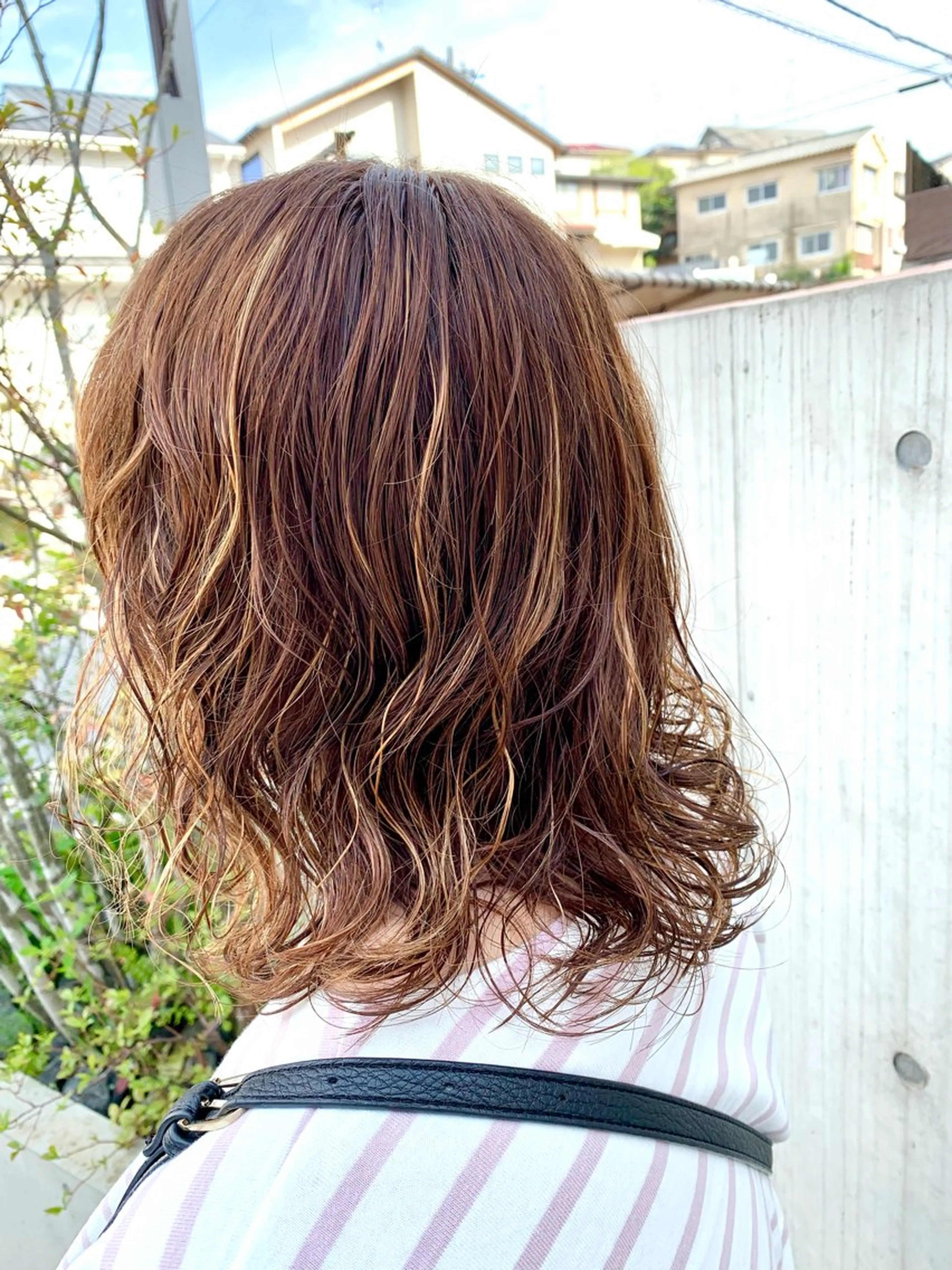 ミディアム カット パーマ case by case所属・case Chiakiのヘアスタイル