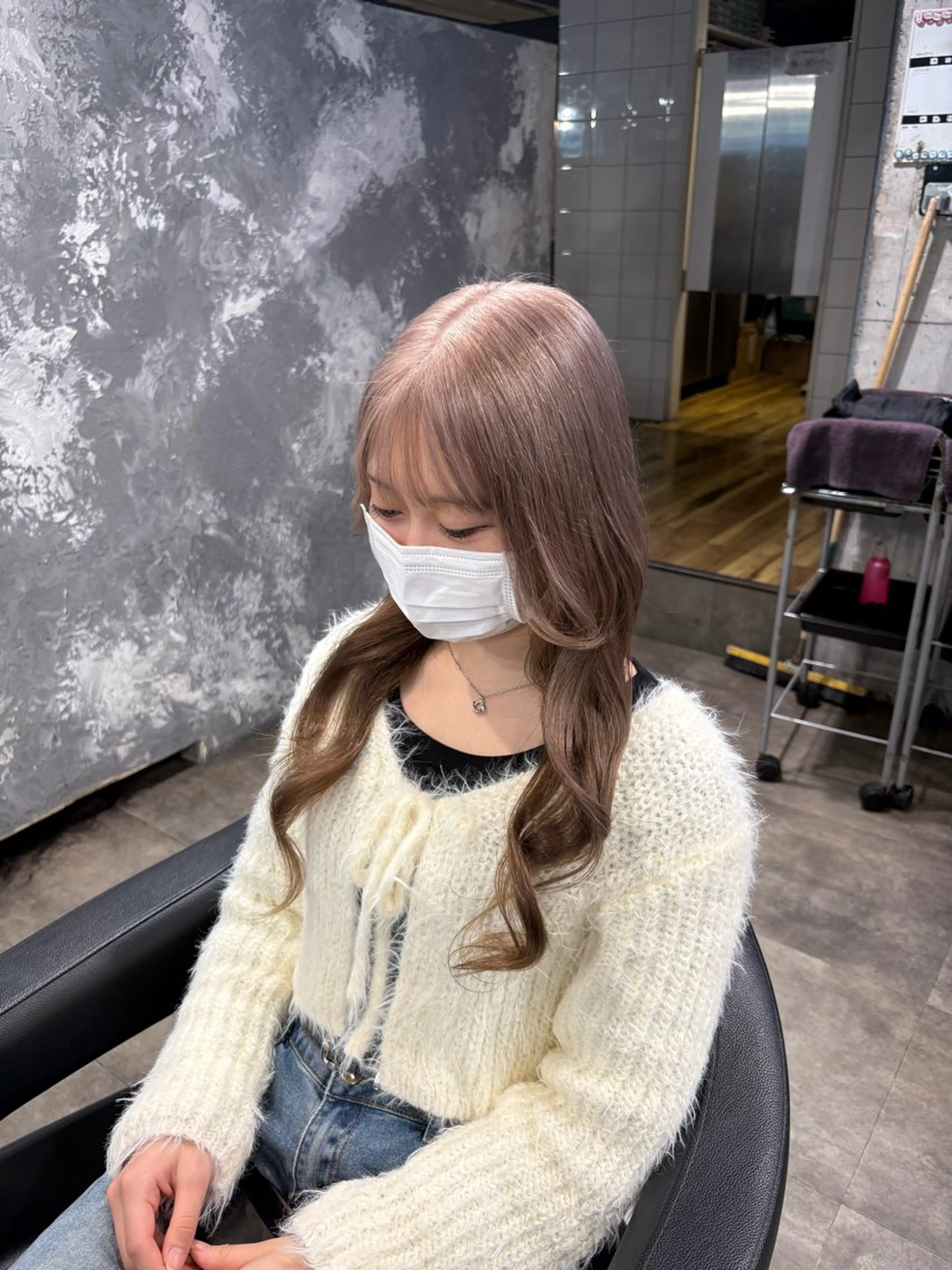 ロング カラー カット ヘアカラー ハイトーン 横浜💞ミオのヘアスタイル