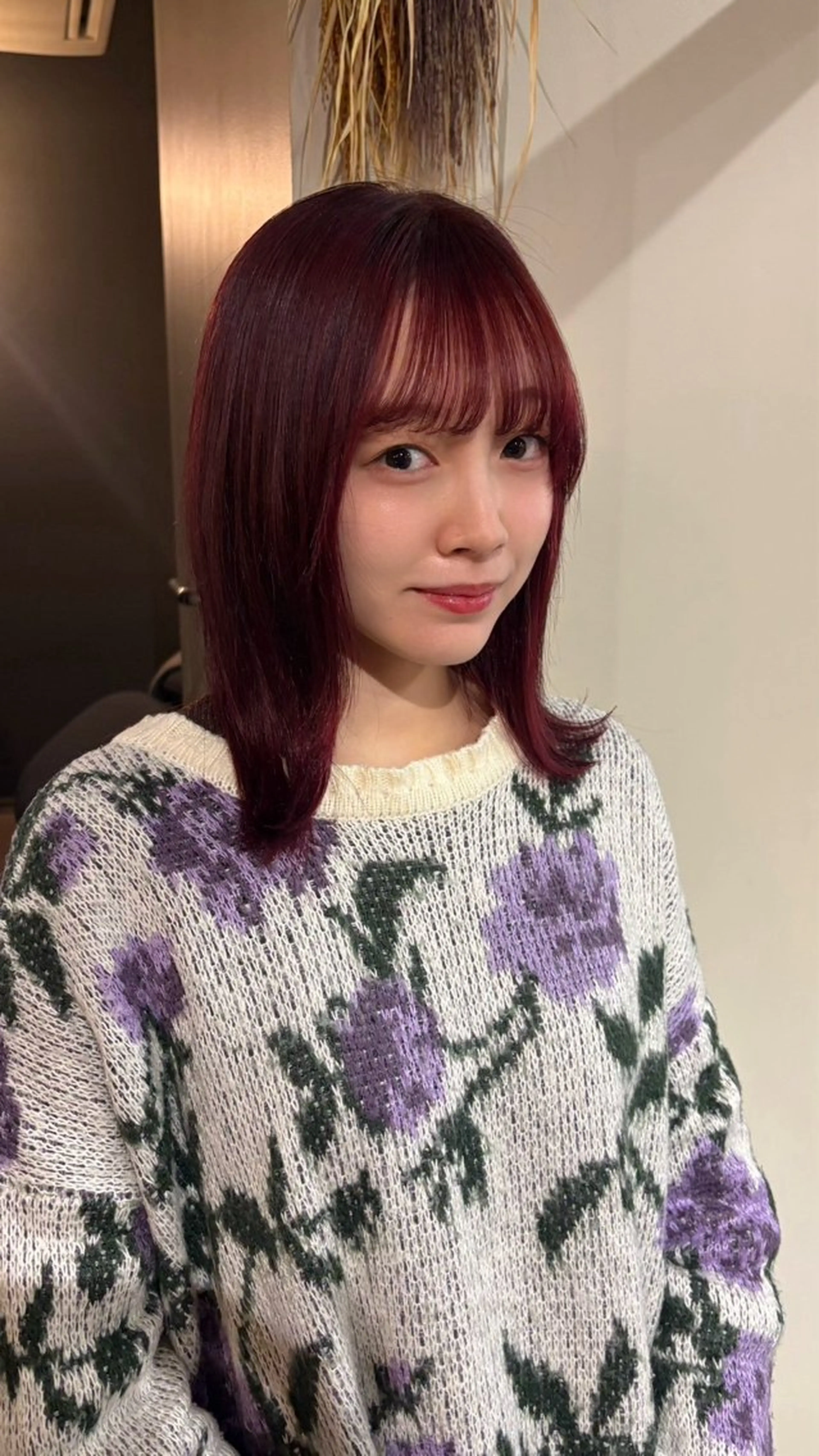 ミディアム カラー ヘアカラー 💐花屋併設💐 宮園 雛羽のヘアスタイル