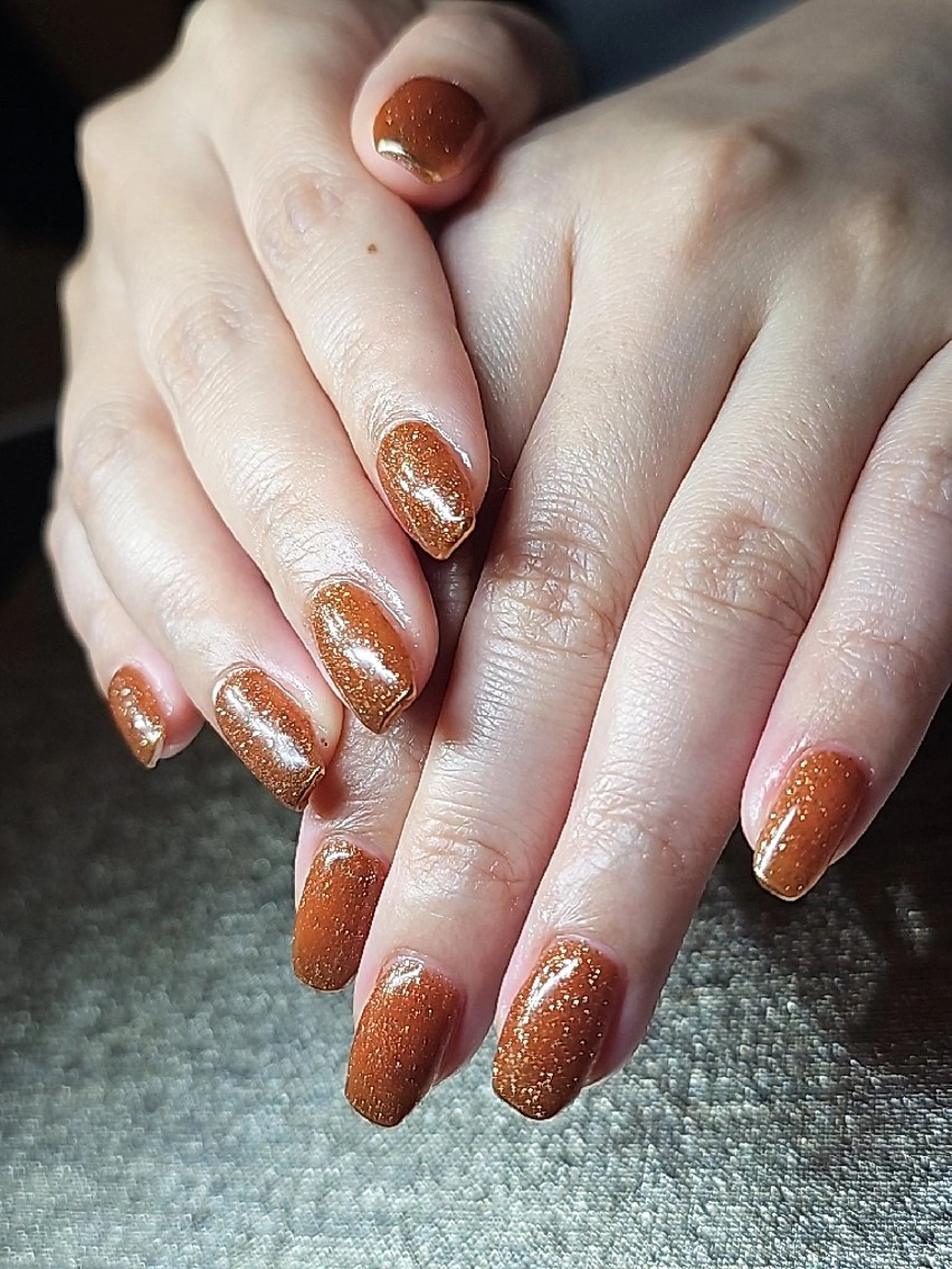 ネイル ブラウン フラッシュネイル salon de  Princessのネイルデザイン