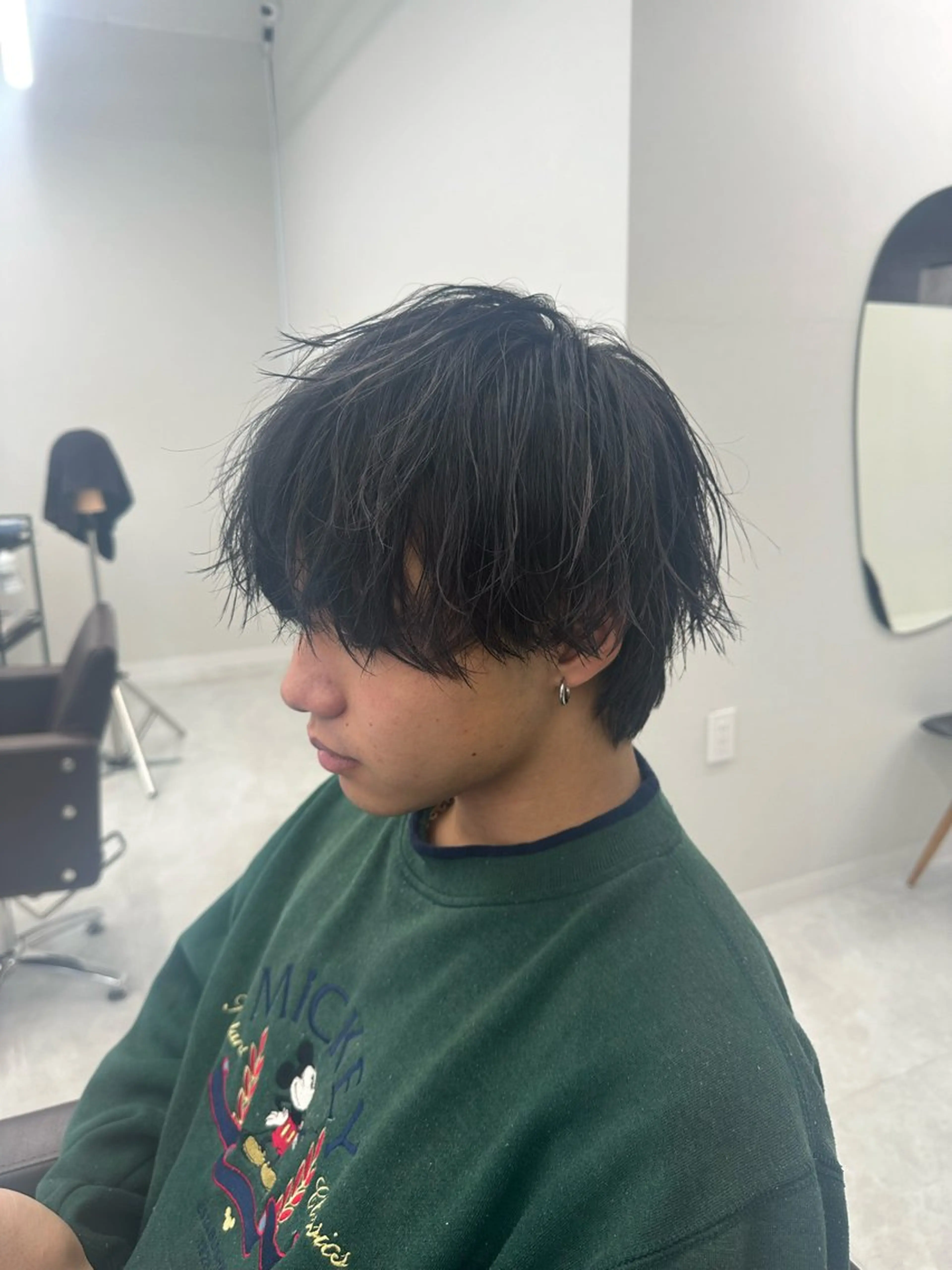 メンズ カット ニュアンス/フェザー /ウルフ/伶馬のヘアスタイル