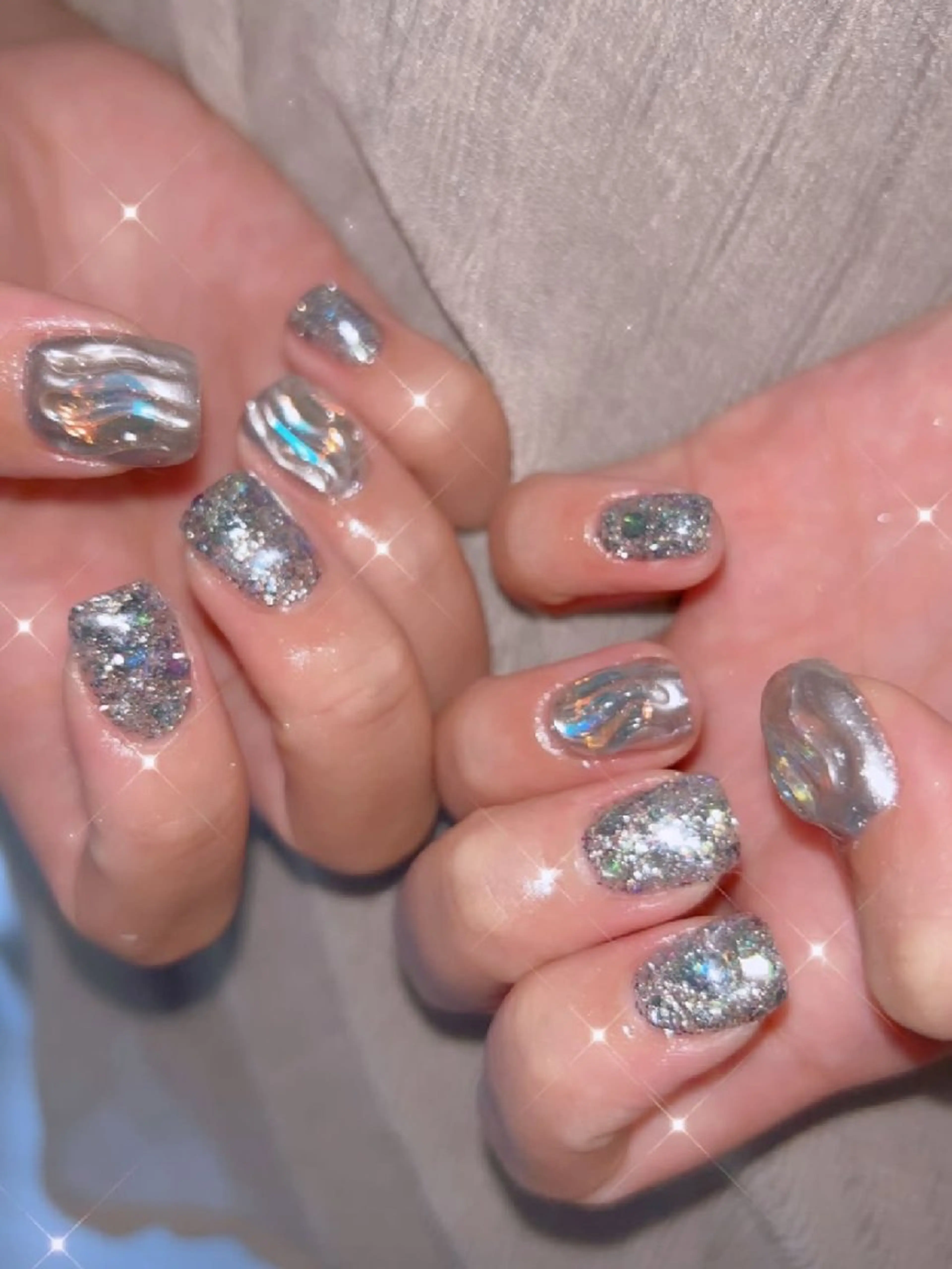 ネイル 長さ出し ジェルネイル 韓国ネイル マグネットネイル ニュアンスネイル ハンドネイル I LOVE ME NAIL.｡.:*♡のネイルデザイン