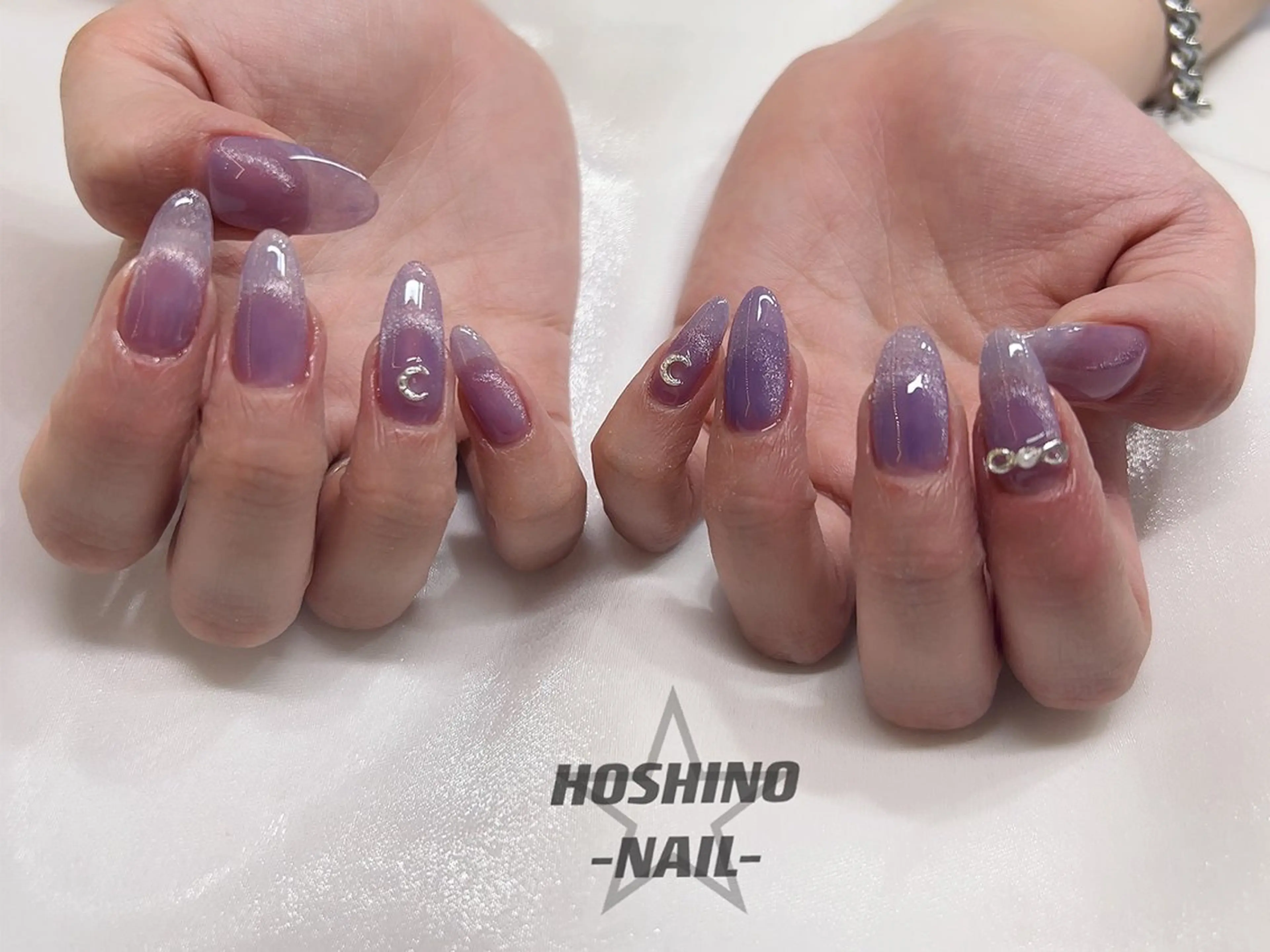 ネイル アートネイル 長さ出し マグネットネイル シンプルネイル 春ネイル ★Rena Nail★のネイルデザイン