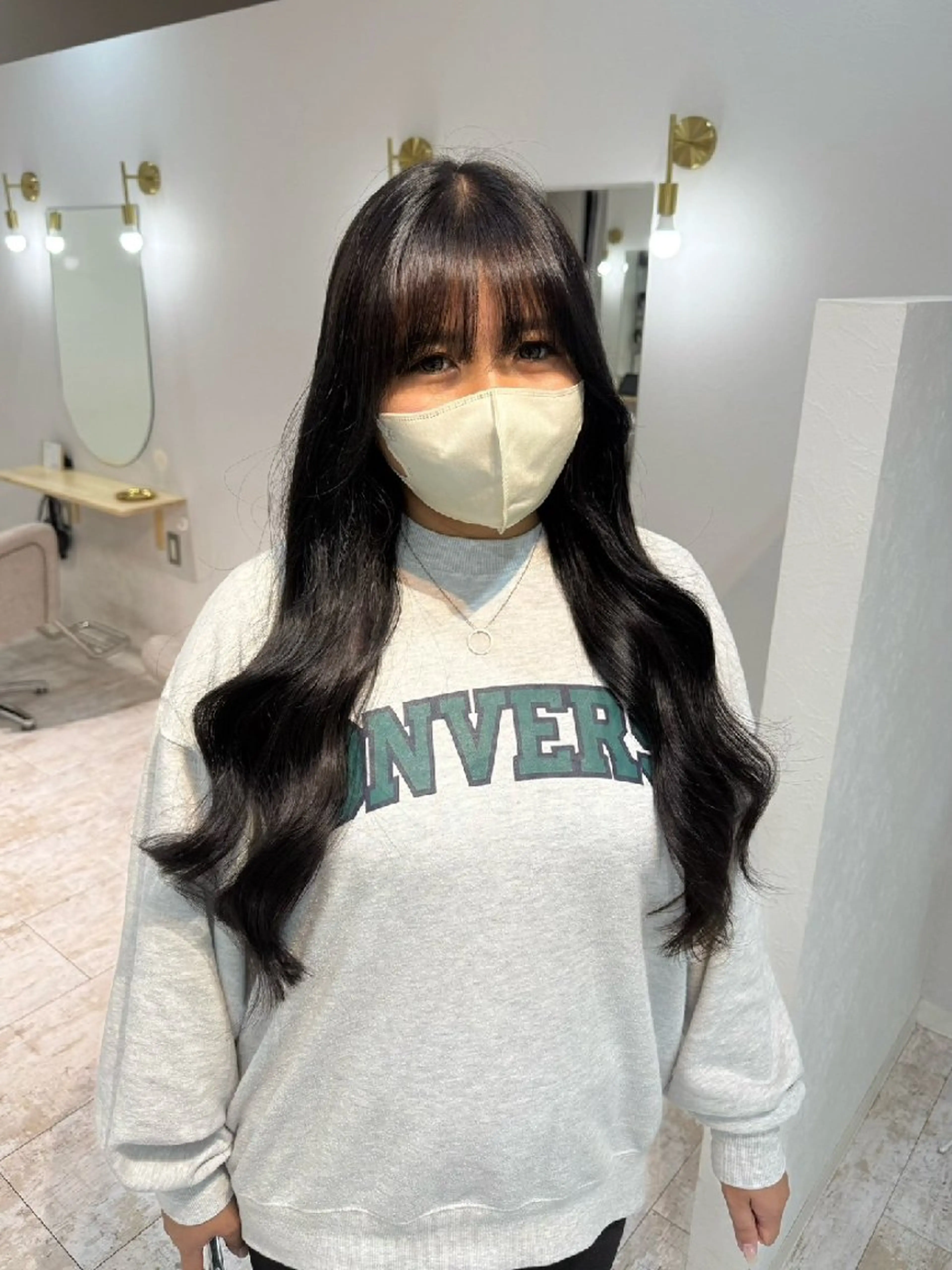 ロング カラー ヘアカラー トリートメント piLLon 心斎橋のヘアスタイル