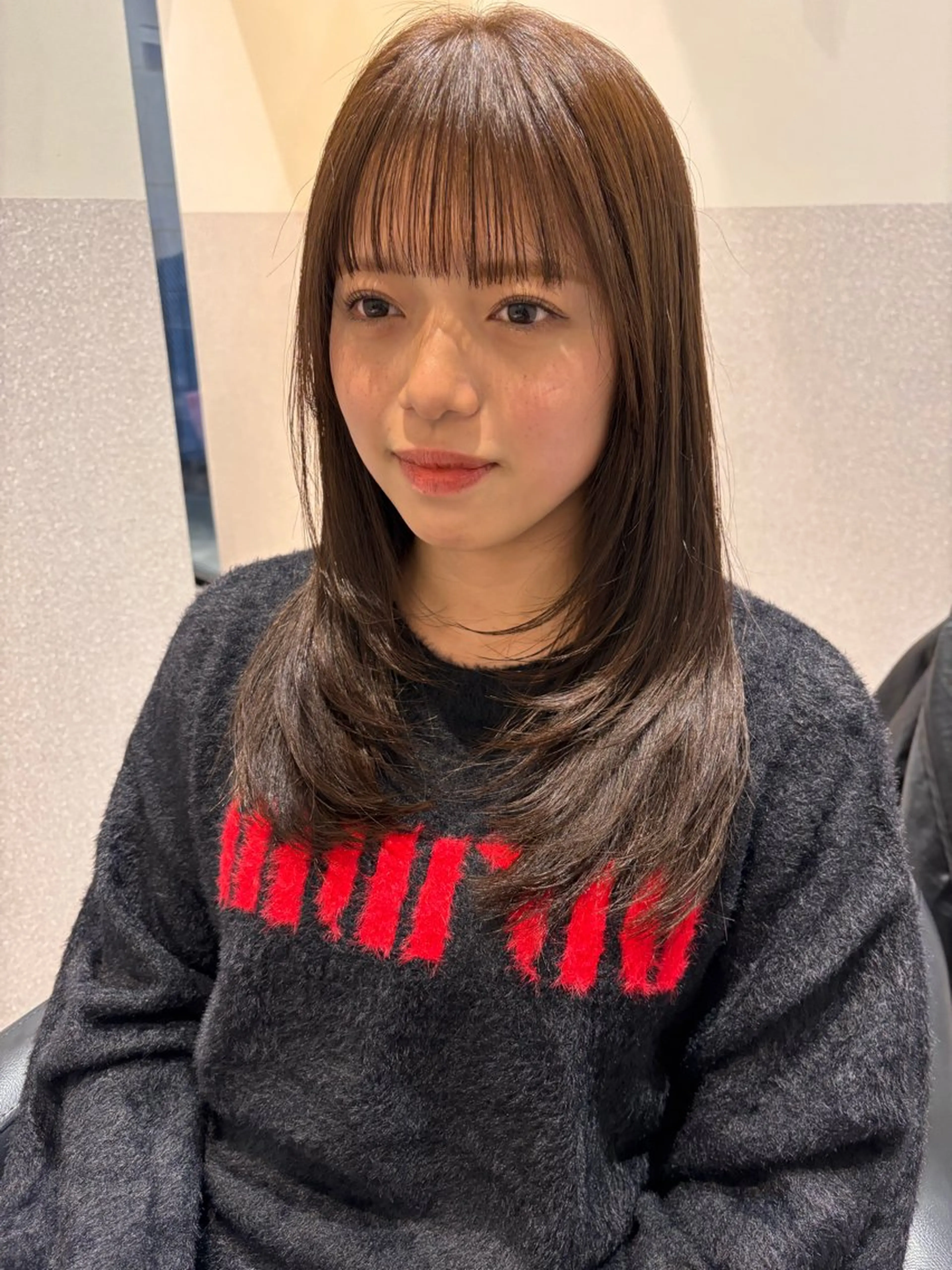 セミロング カラー ブラウンカラー レイヤーカット kasumi/渋谷/ パーマのヘアスタイル