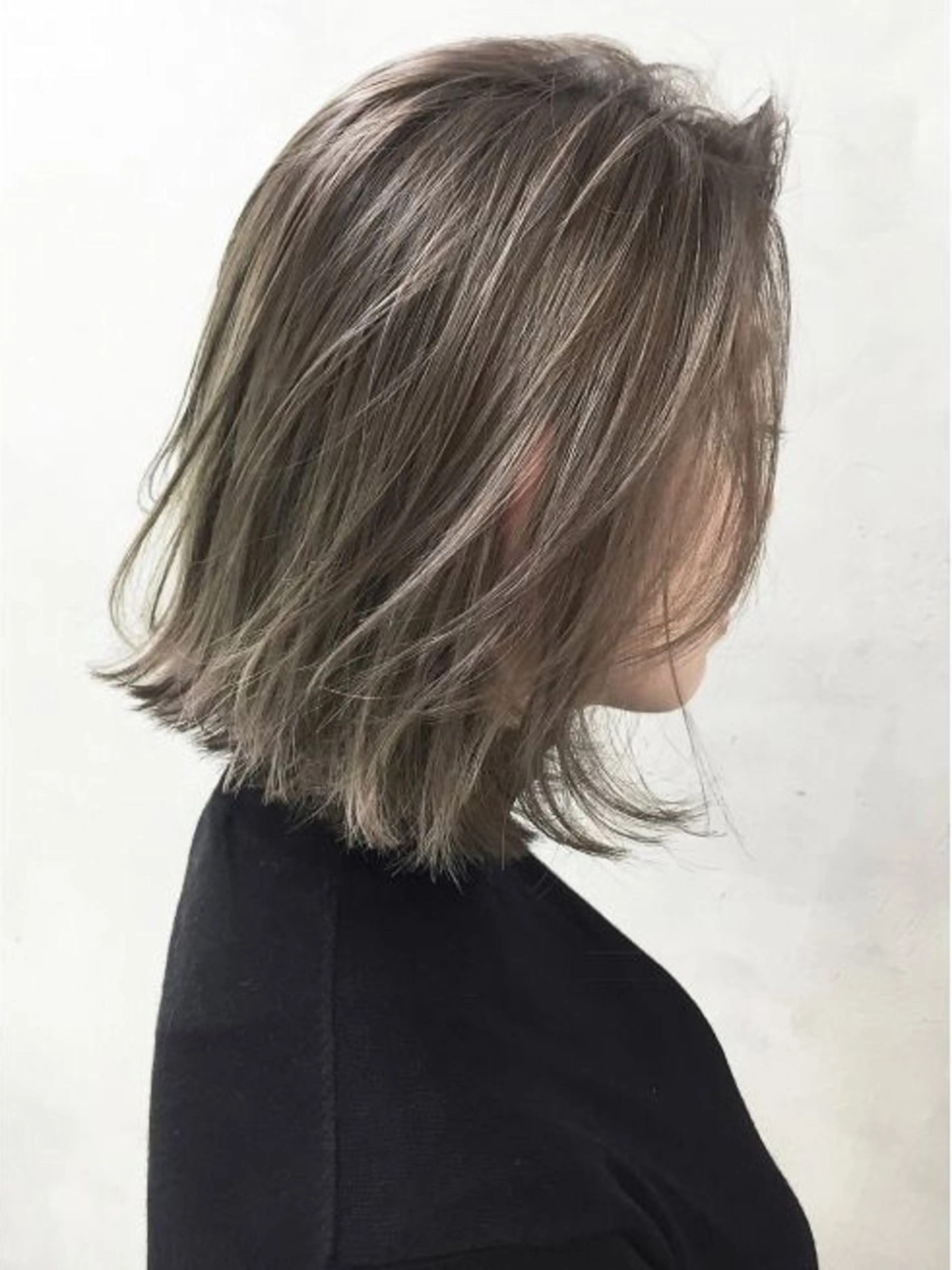 ミディアム 髪質改善＆白髪ぼかし カラー♡店長みやけ♡のヘアスタイル