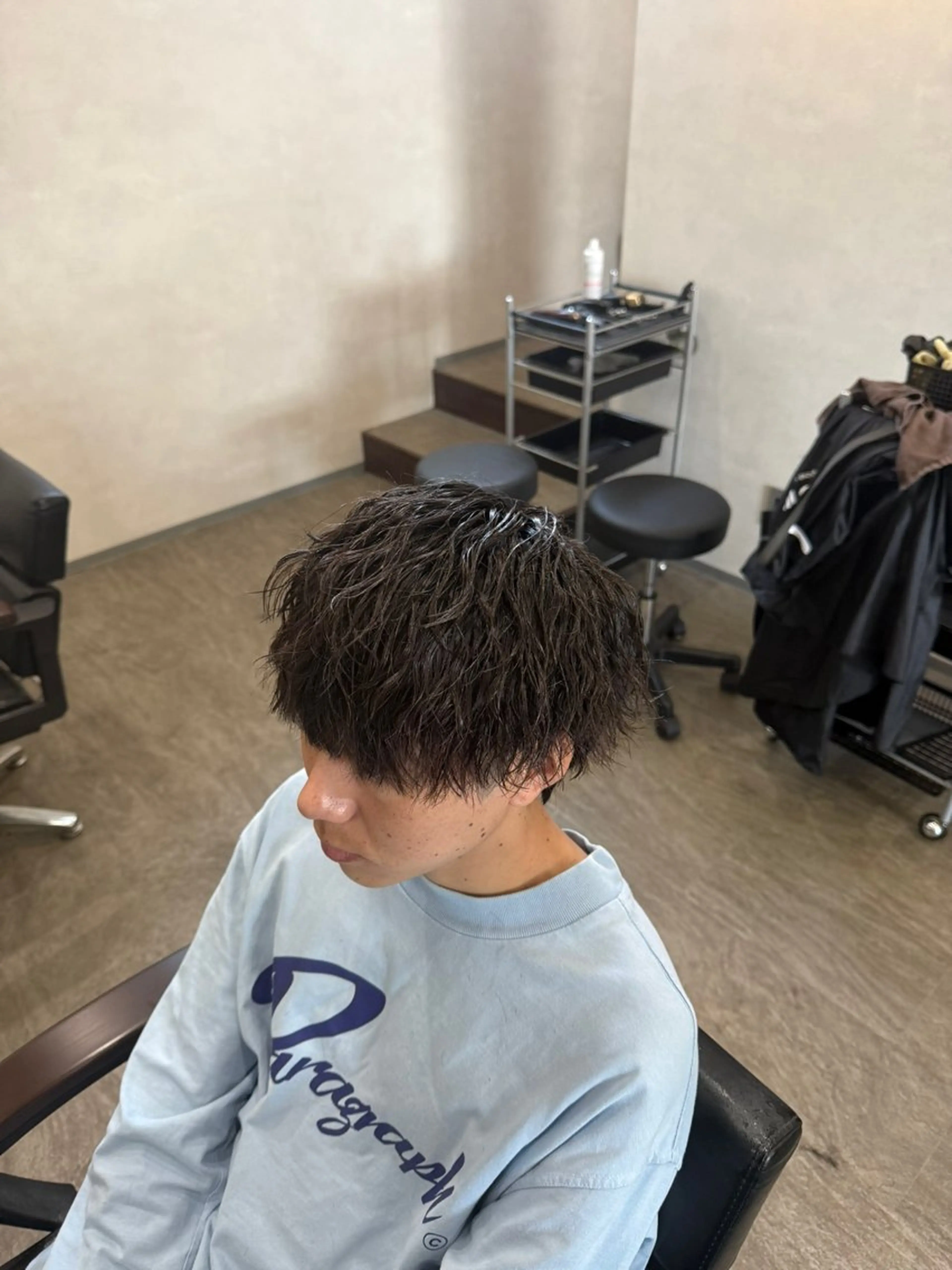 カット+パーマ+全体カラーの写真