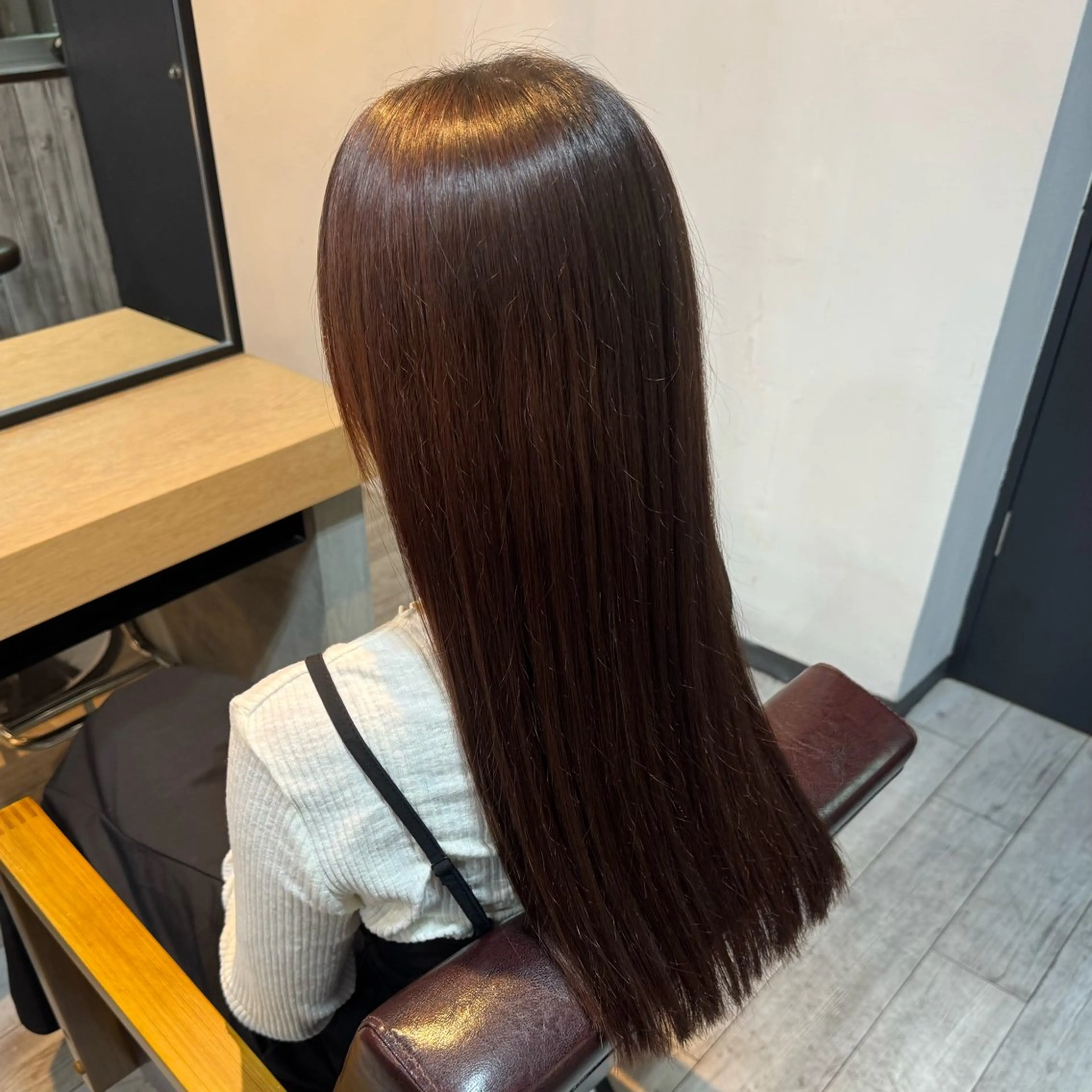 セミロング カラー い な み ま なのヘアスタイル